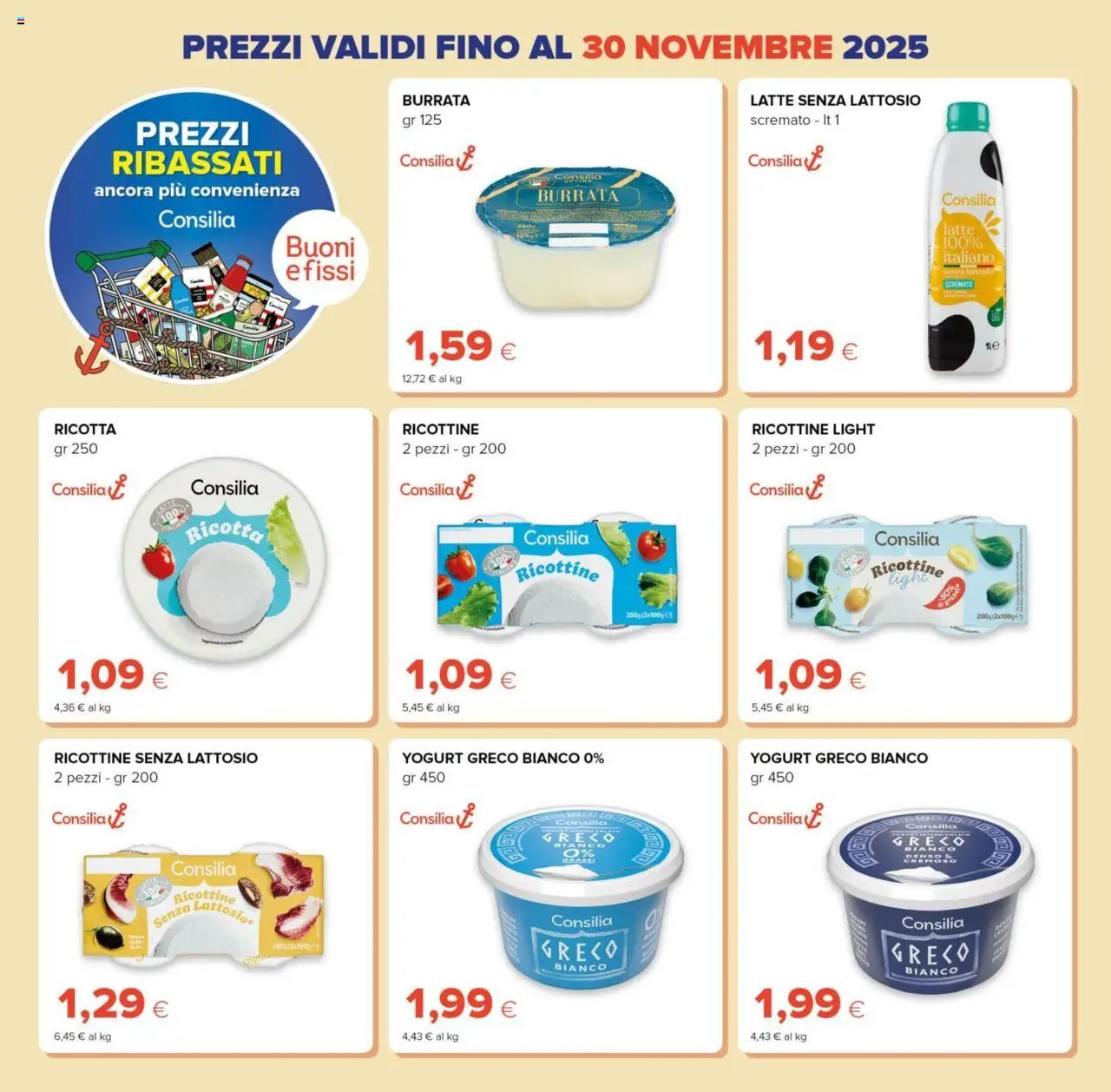 Volantino Oasi del 09.10.2025 | Pagina: 8 | Prodotti: Yogurt greco, Yogurt, Latte senza lattosio, Burrata