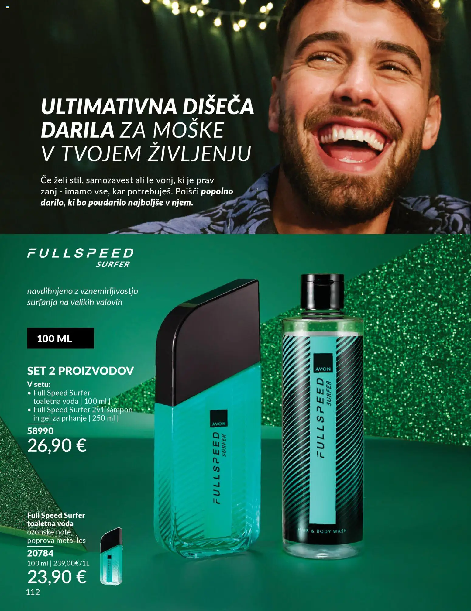 Novi Avon katalog ponudbe – veljaven od 01.10.2025 | Stran: 112 | Izdelki: Gel za prhanje, Sampon, Voda, Toaletna voda