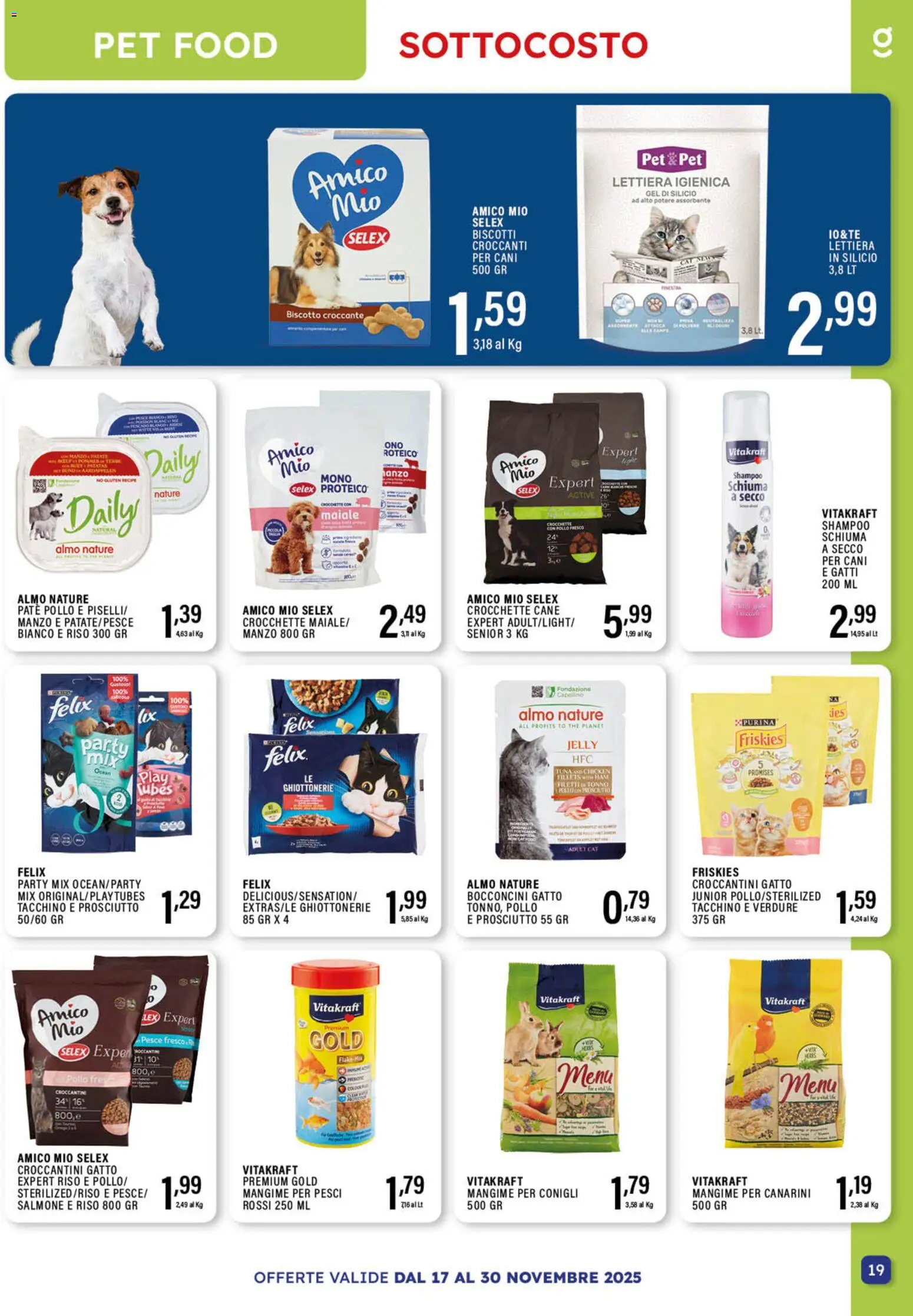 Volantino GECOP del 17.11.2025 | Pagina: 19 | Prodotti: Verdure, Prosciutto, Tonno, Crocchette cane