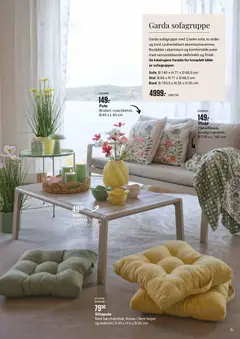 Forhåndsvisning av Europris Sommerkatalogen 2026 gyldig fra 24.03.2026 | Side: 35 | Produkter: Pledd, Pute, Sofa, Bord