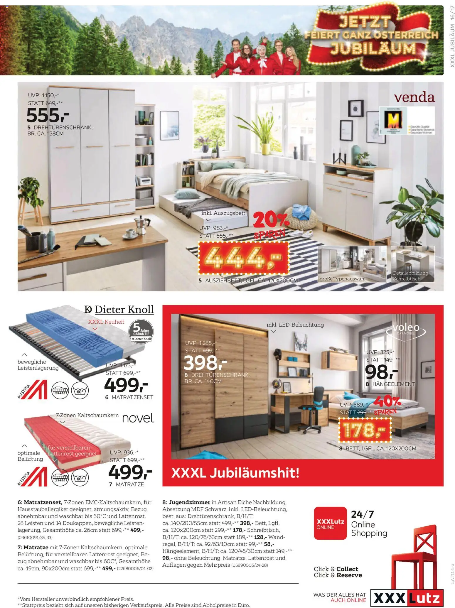 XXXLutz Jubiläums - Joker gültig ab 04.11.2025 | Seite: 17 | Produkte: Matratze, Lattenrost