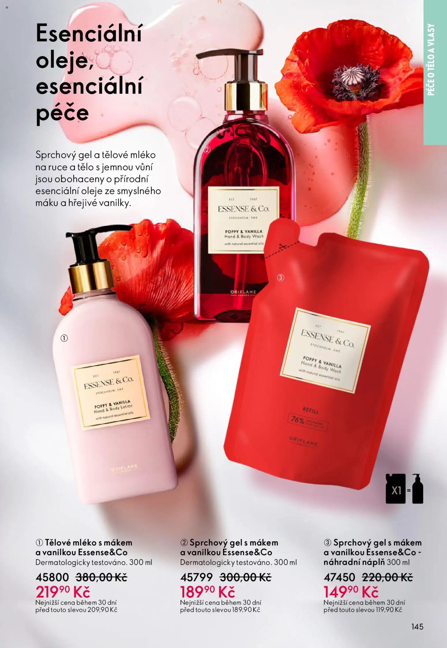 Oriflame katalog č. 04/2026 od 04.03.2026 | Strana: 145 | Produkty: Tělové mléko, Sprchový gel, Oleje, Mléko