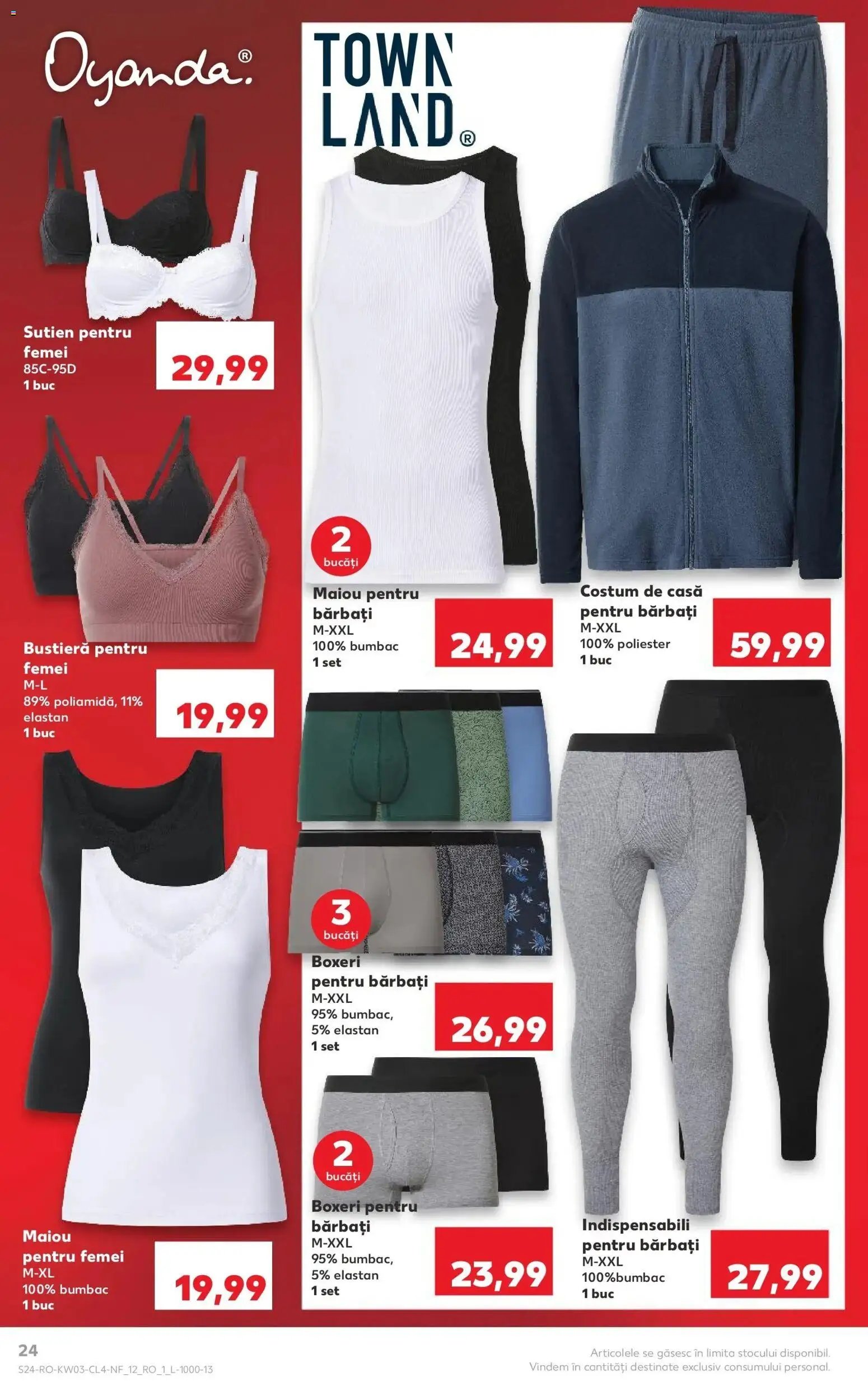 Noul catalog Kaufland – valabil de la 14.01.2026 | Pagină: 24 | Produse: Bustieră, Top, Maiou, Costum