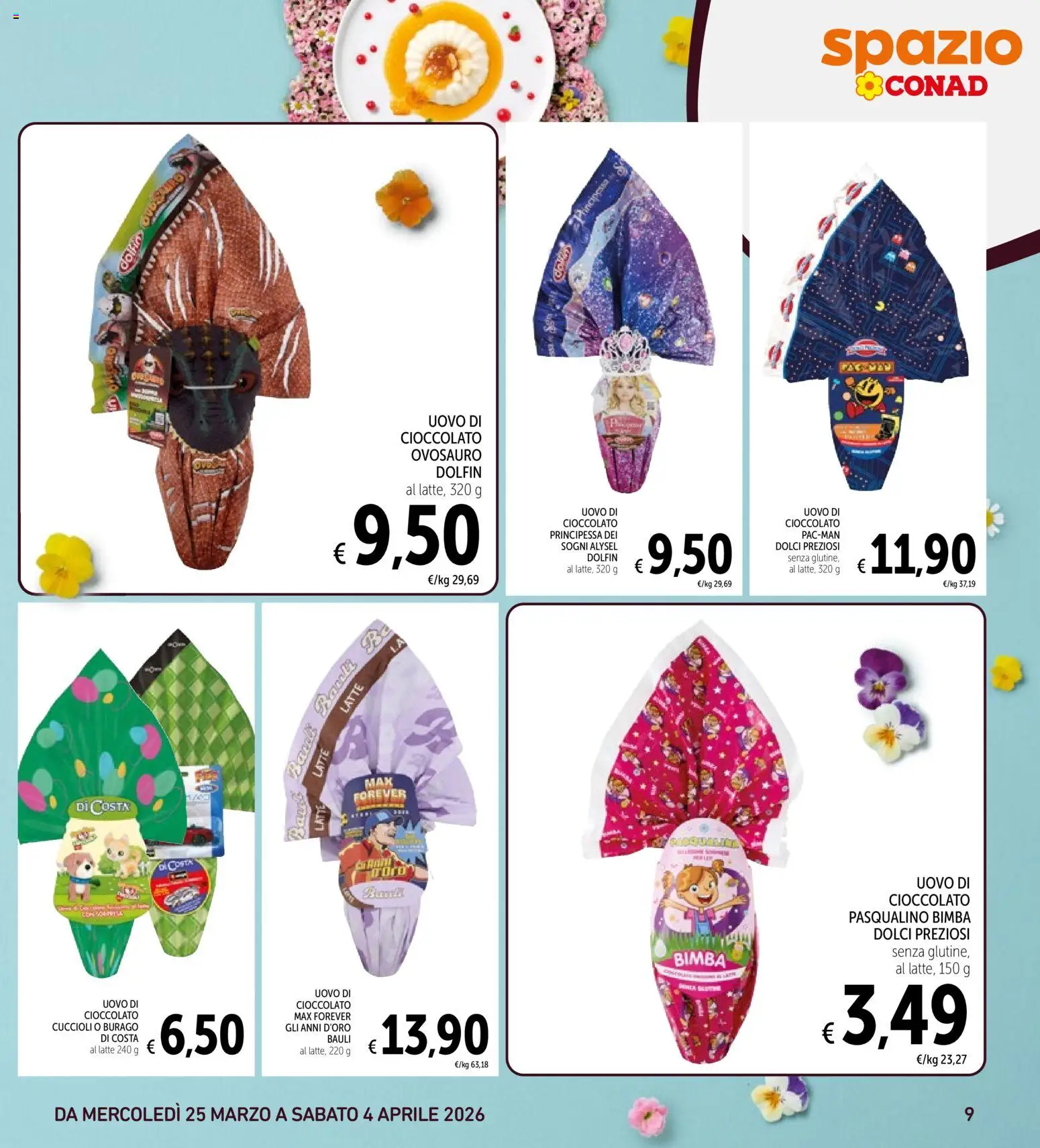 Volantino Spazio Conad del 25.03.2026 | Pagina: 9 | Prodotti: Cioccolato, Latte