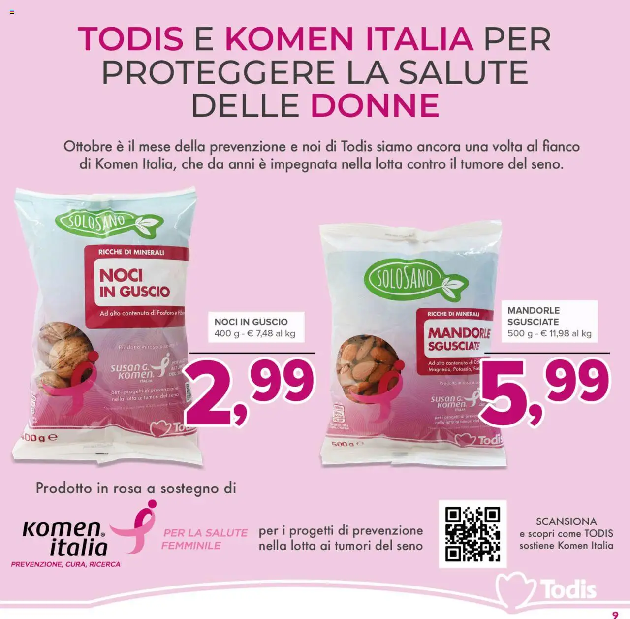 Volantino Todis del 02.10.2025 | Pagina: 9 | Prodotti: Noci, Mandorle