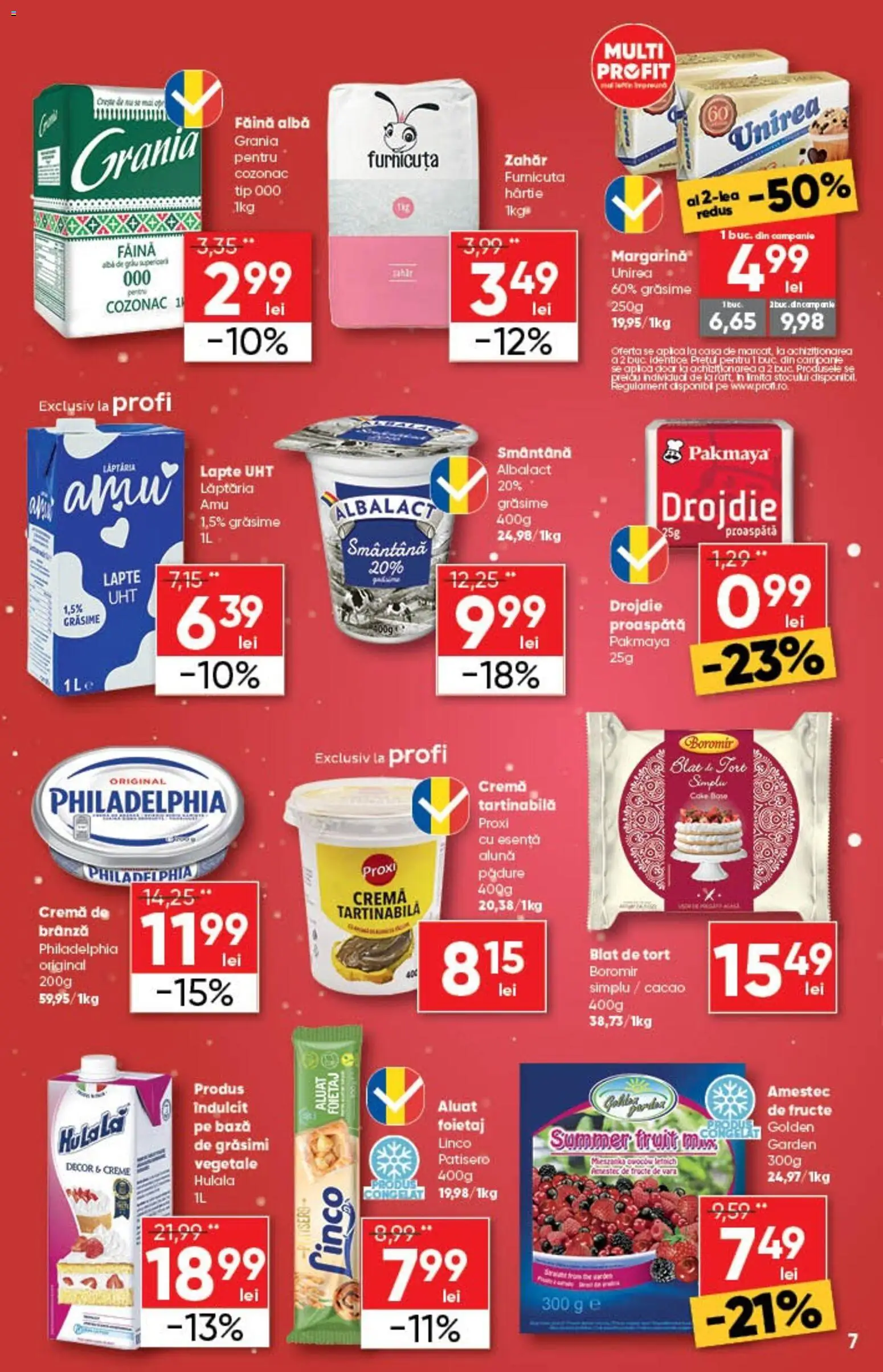 Noul catalog Profi – valabil de la 10.12.2025 | Pagină: 7 | Produse: Tort, Brânză, Cacao, Smântână