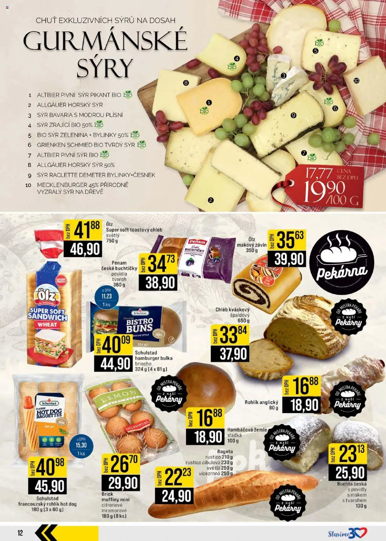 Jip leták - Brno, Ostrava, Praha od 04.06.2025 | Strana: 12 | Produkty: Hamburger, Rohlík, Hot dog, Sýry