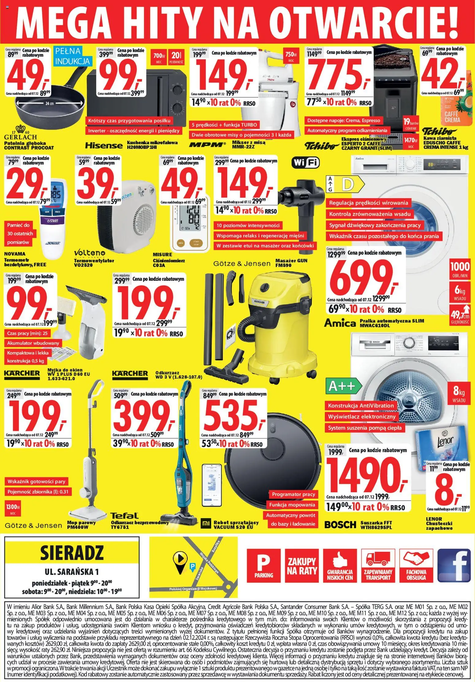 Mediaexpert Gazetka - Wielkie otwarcie Sieradz  od 27.11.2025 | Strona: 8 | Produkty: Odkurzacz, Ciśnieniomierz, Mop parowy, Patelnia