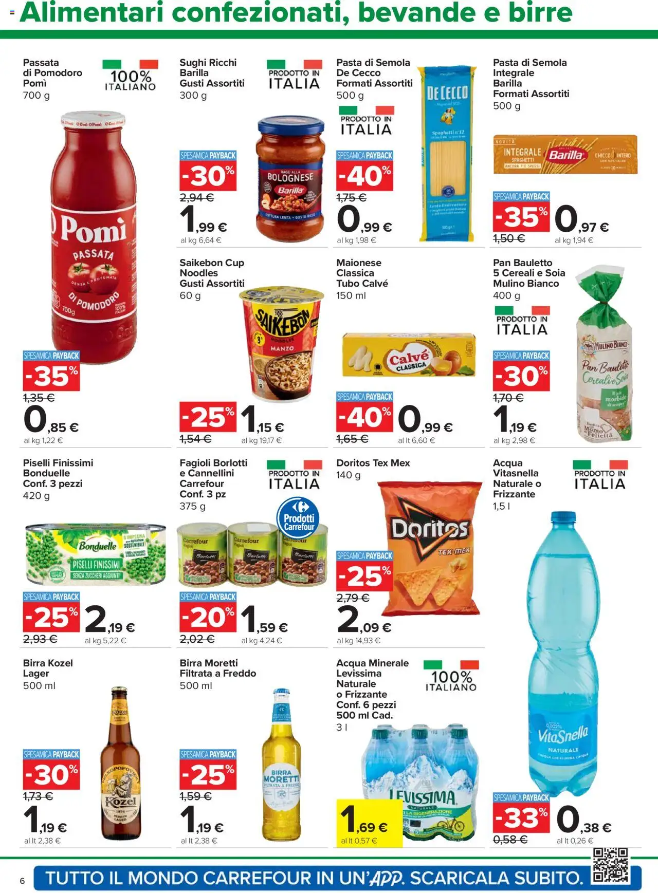Volantino Carrefour del 24.10.2025 | Pagina: 6 | Prodotti: Birra, Cereali, Fagioli, Tubo