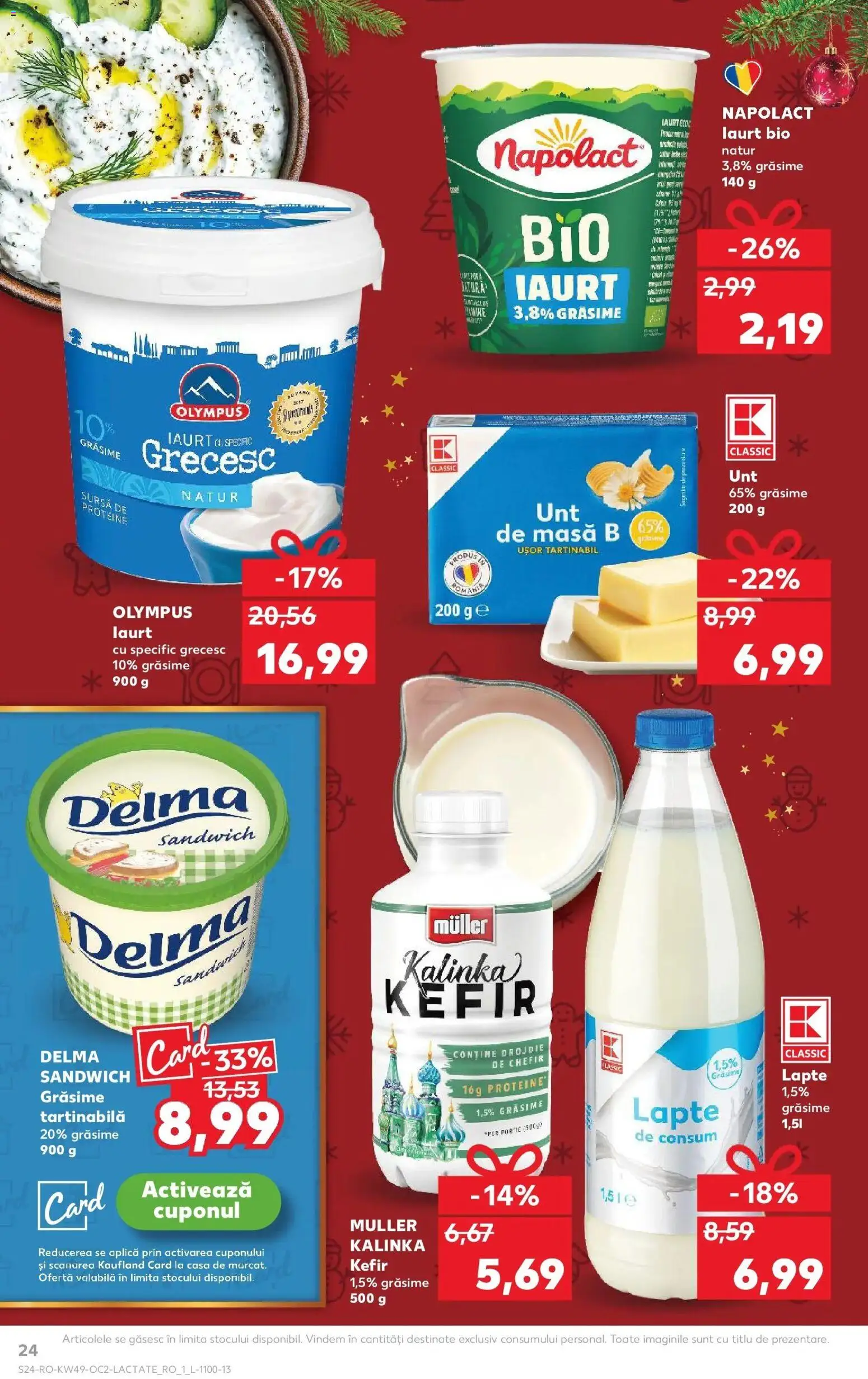 Noul catalog Kaufland – valabil de la 03.12.2025 | Pagină: 24 | Produse: Şerit ödül, Masaüstü kılıfı, Masă, Iaurt