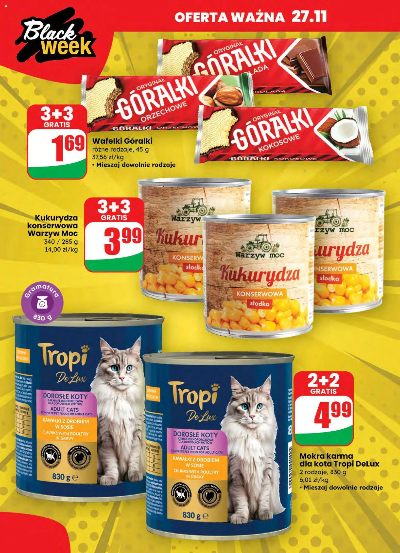 Dino Black Friday od 26.11.2025 | Strona: 10 | Produkty: Kukurydza, Wafelki, Karma dla kota