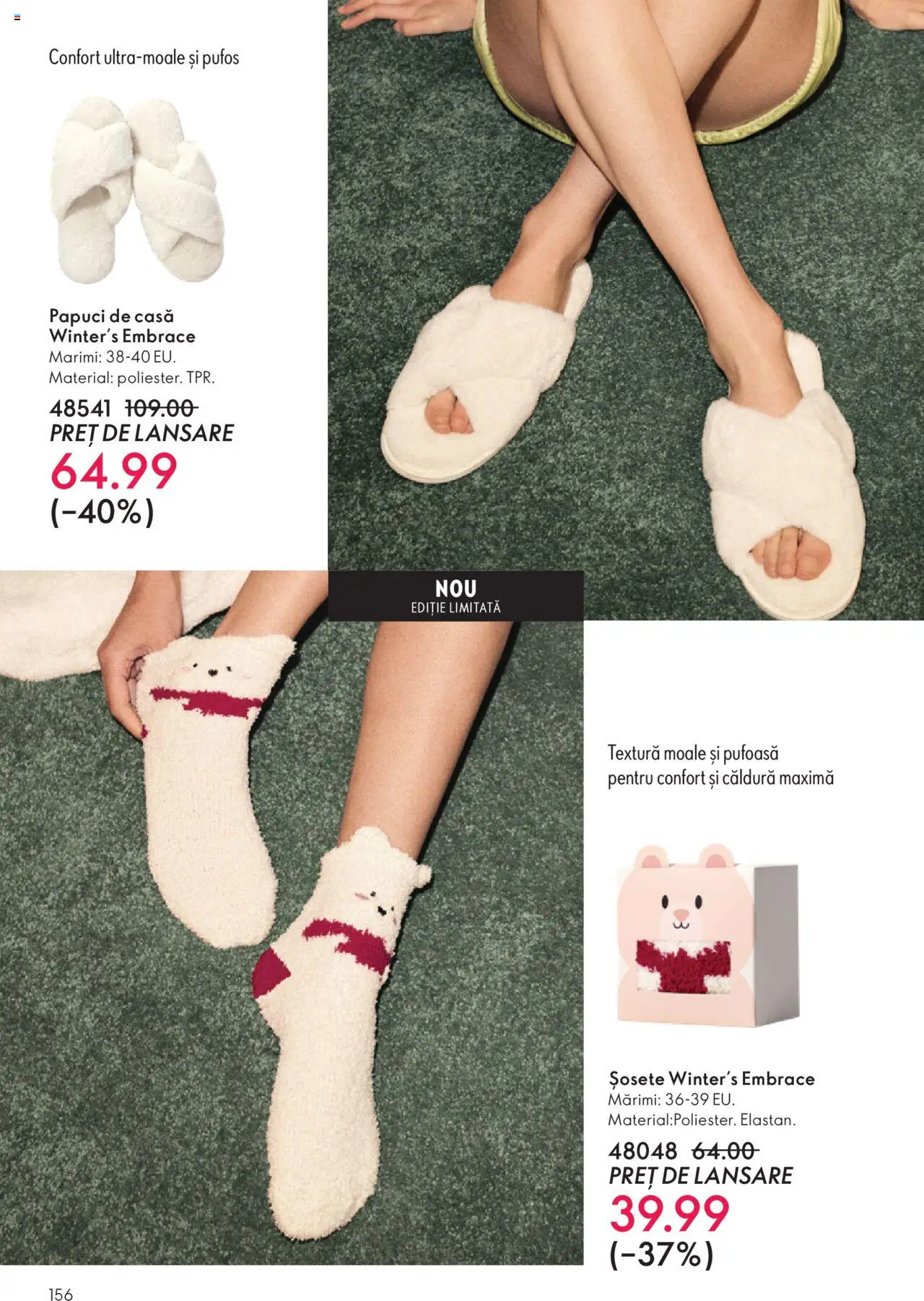 Noul catalog Oriflame – valabil de la 12.11.2025 | Pagină: 156 | Produse: Șosete, Papuci