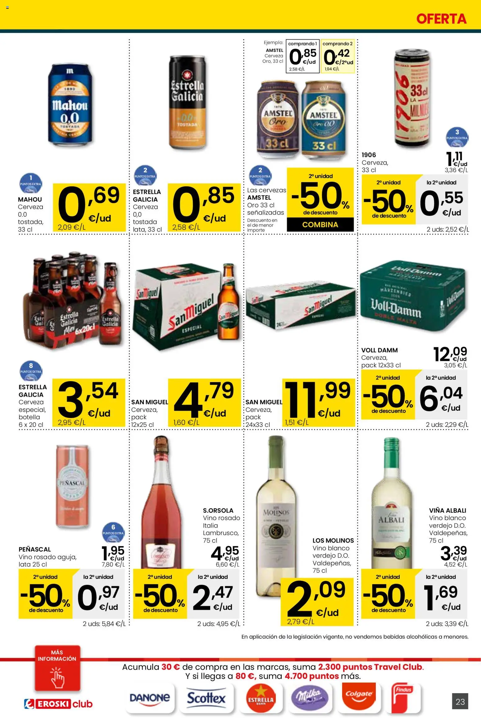 Eroski - Viste tu cesta de primavera Center │ válido desde el 26.02.2026 | Página: 23 | Productos: Vino rosado, Vino, Cerveza