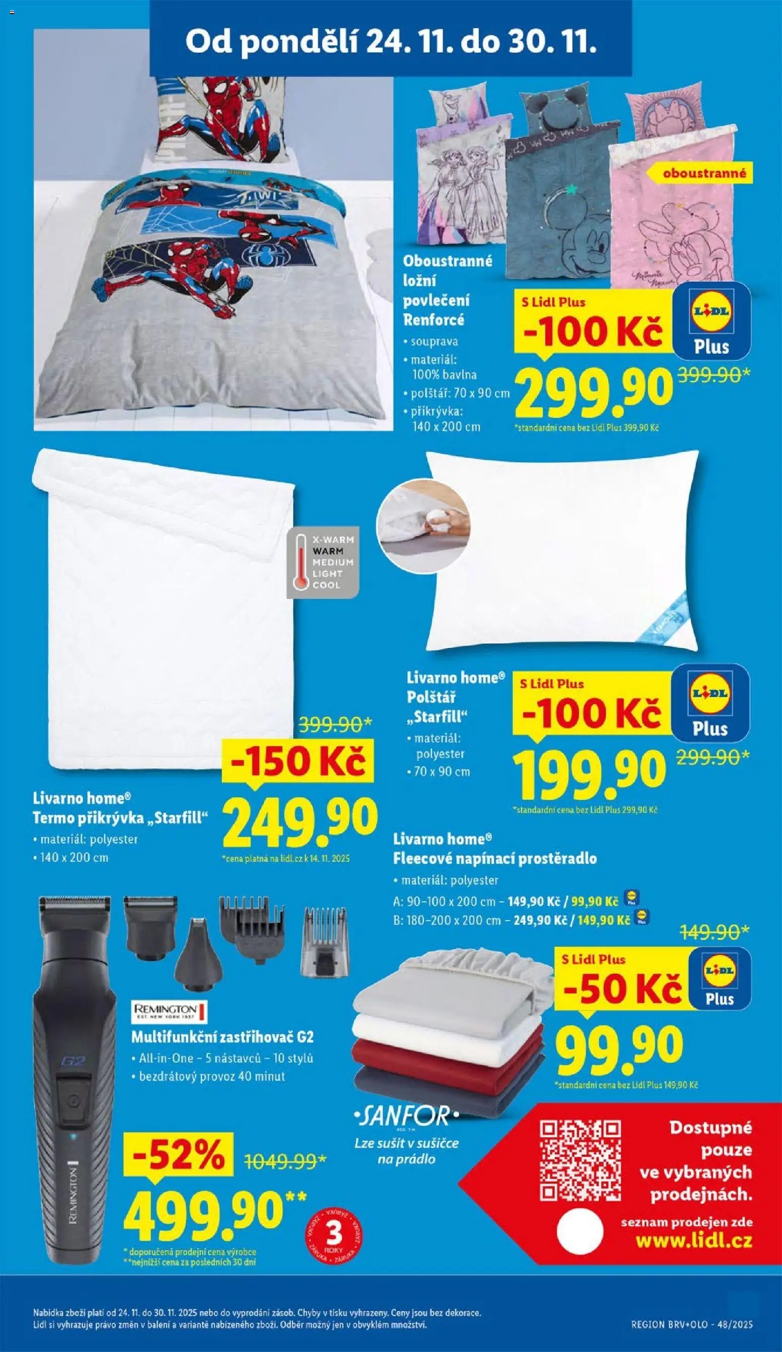 Lidl Black Friday od 24.11.2025 | Strana: 17 | Produkty: Zastřihovač, Polštář, Přikrývka, Prostěradlo