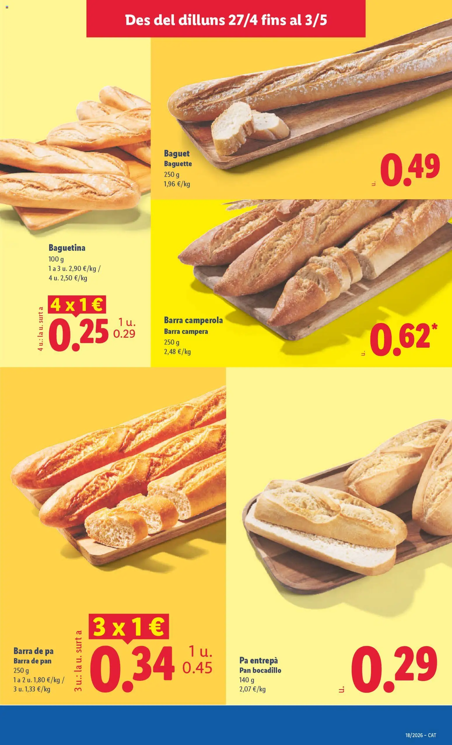 Lidl folleto │ válido desde el 27.04.2026 | Página: 5 | Productos: Pan