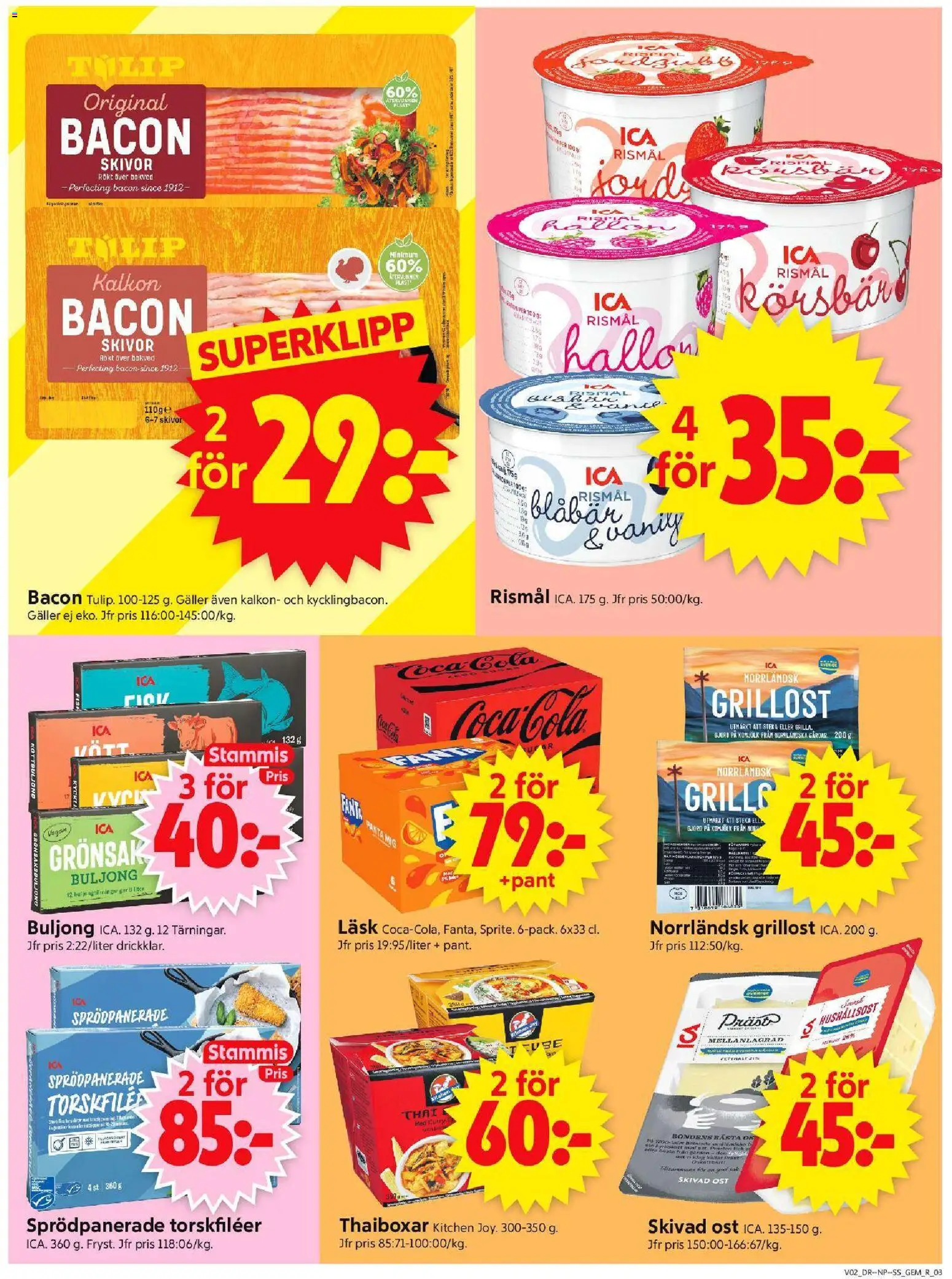 ICA Supermarket reklamblad aktuell från 05.01.2026 | Sida: 3 | Produkter: Grillost, Coca cola, Fanta, Kalkon