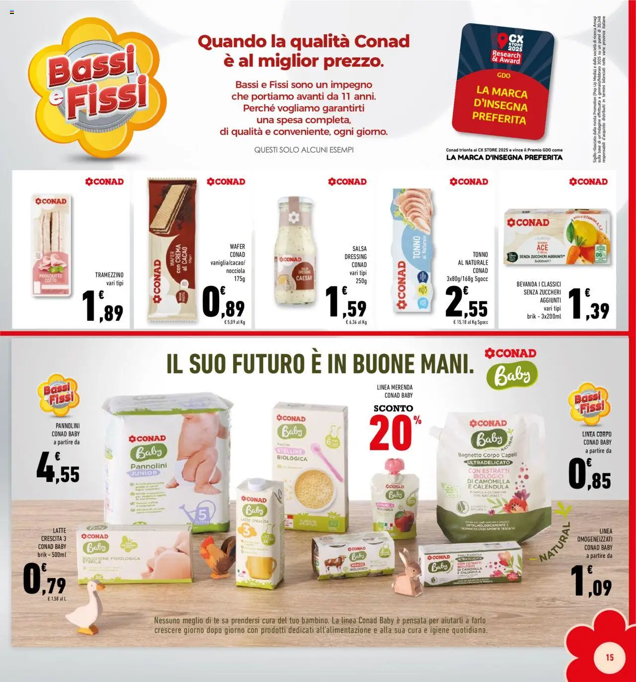 Volantino Conad del 27.08.2025 | Pagina: 15 | Prodotti: Latte, Prosciutto, Body, Tramezzino