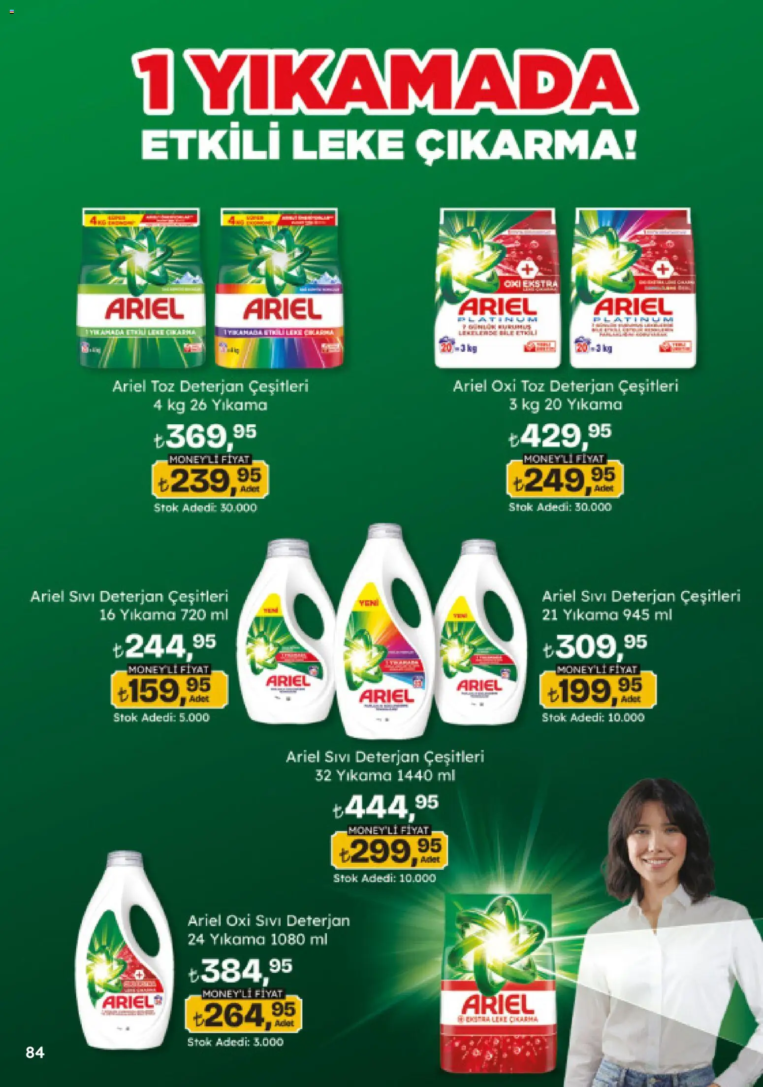 Migros Katalog - Migroskop - 16.04.2026 tarihinden itibaren geçerlidir | Sayfa: 84 | Ürünler: Deterjan