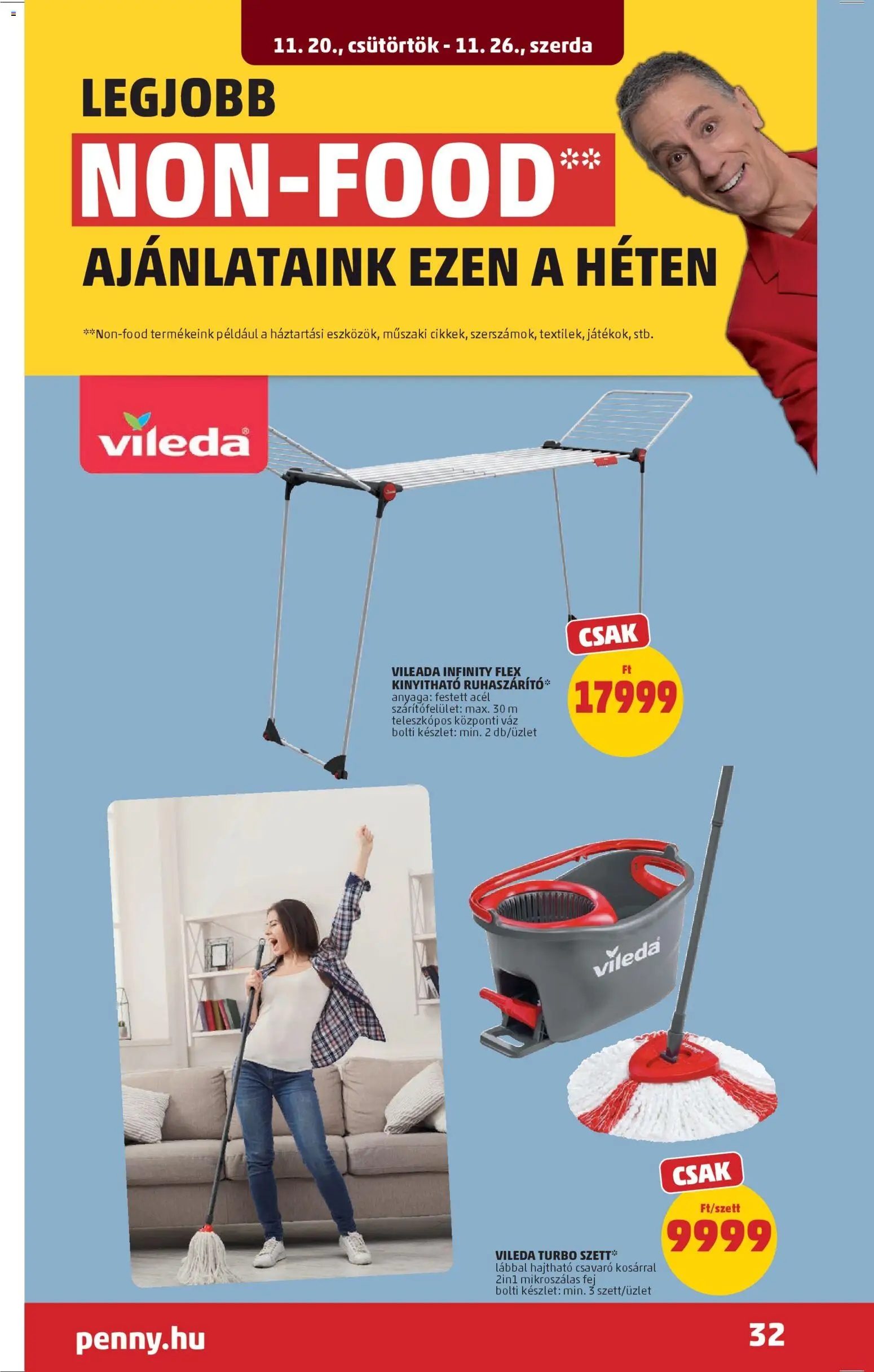 PENNY akciós ujság - amely érvényes a következő dátumtól: 20.11.2025 | Oldal: 36 | Termékek: Vileda