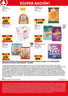 Spar akciós ujság - amely érvényes a következő dátumtól: 28.08.2025 | Oldal: 2 | Termékek: Kisperec, Papírtörlő, Bútor, Sós pálcika