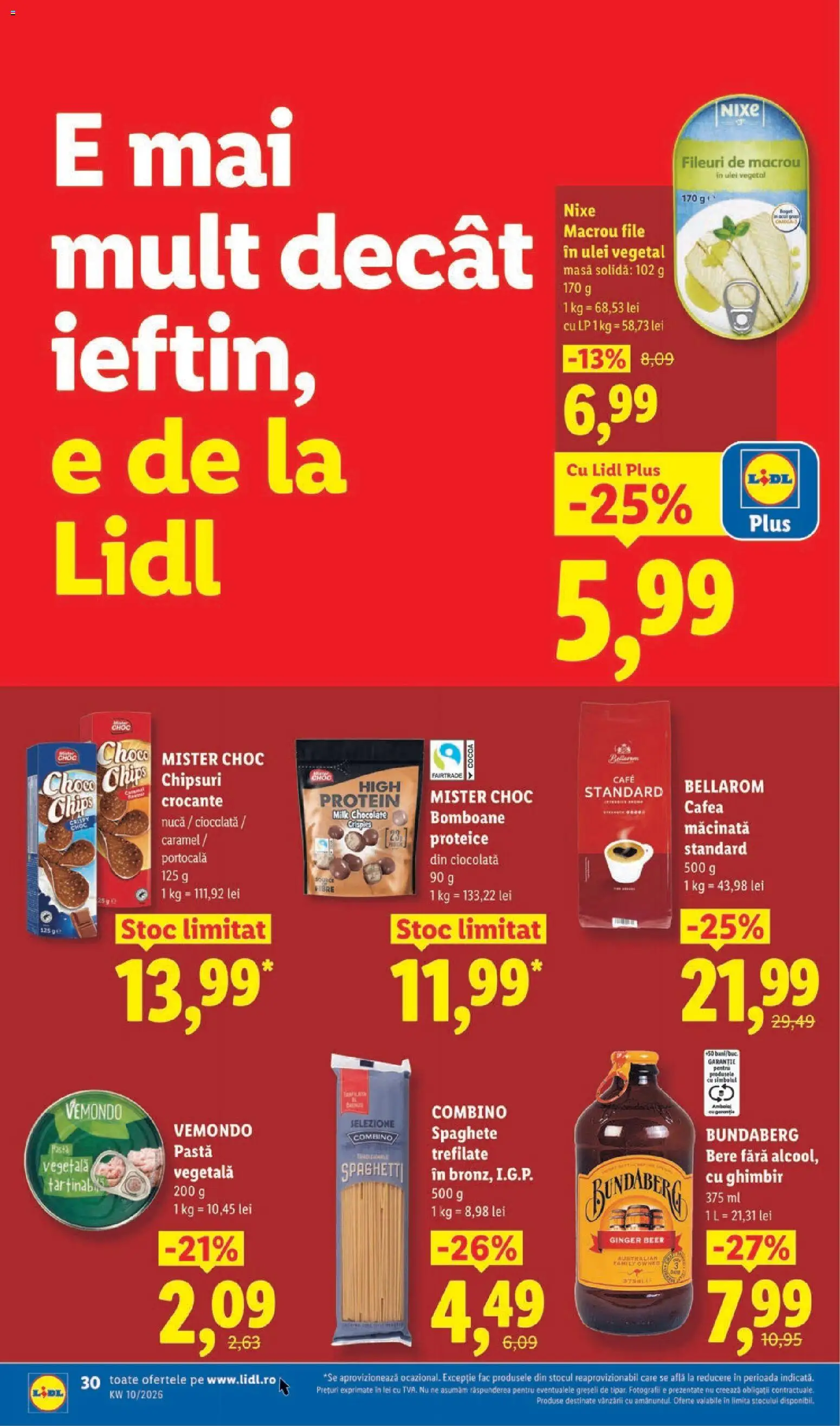 Noul catalog Lidl – valabil de la 02.03.2026 | Pagină: 30 | Produse: Masă, Ulei, Ciocolată, Bomboane