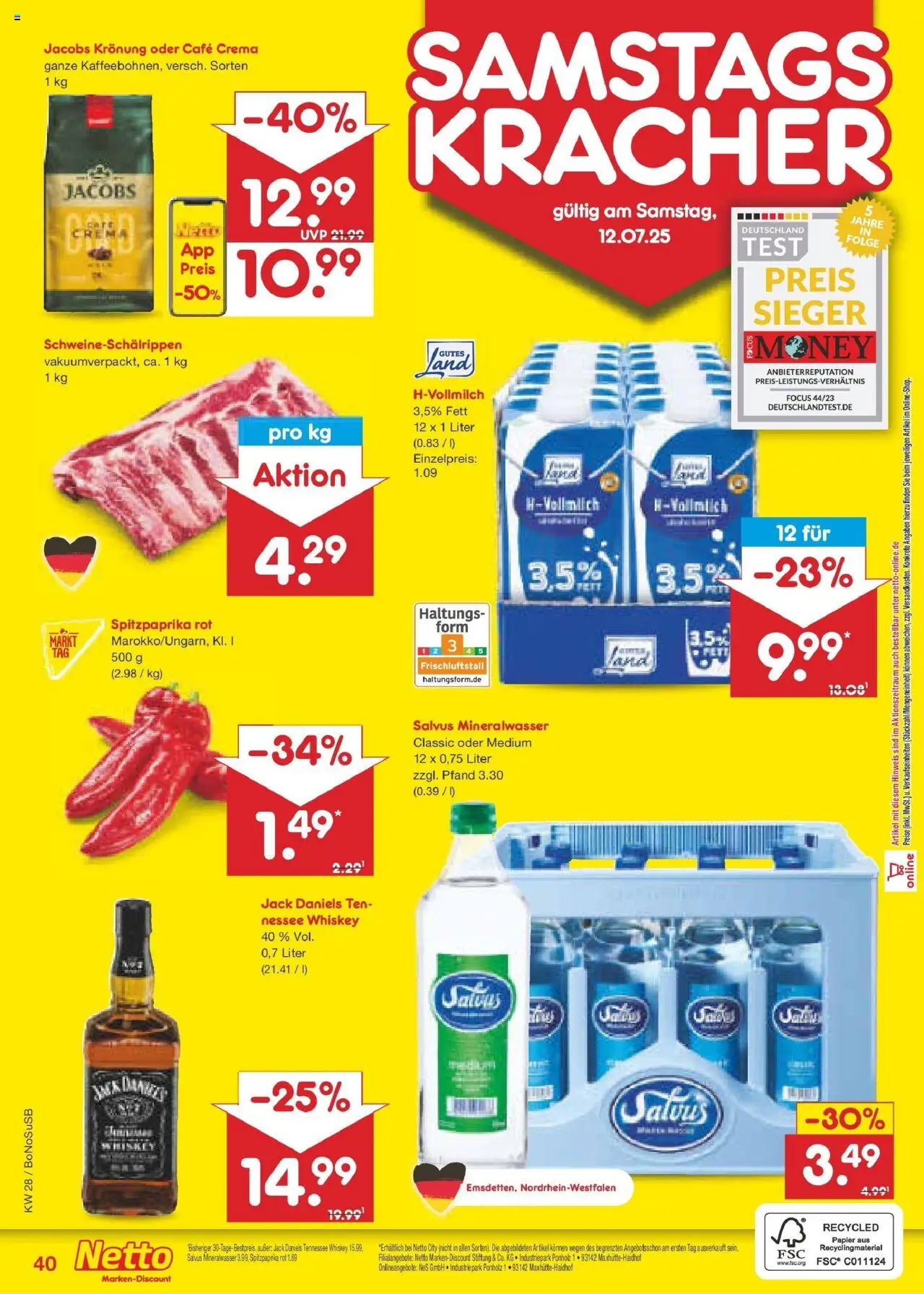 Netto Marken-Discount prospekt Herne	 - gültig ab dem 07.07.2025 | Seite: 58 | Produkte: Mineralwasser, Whiskey