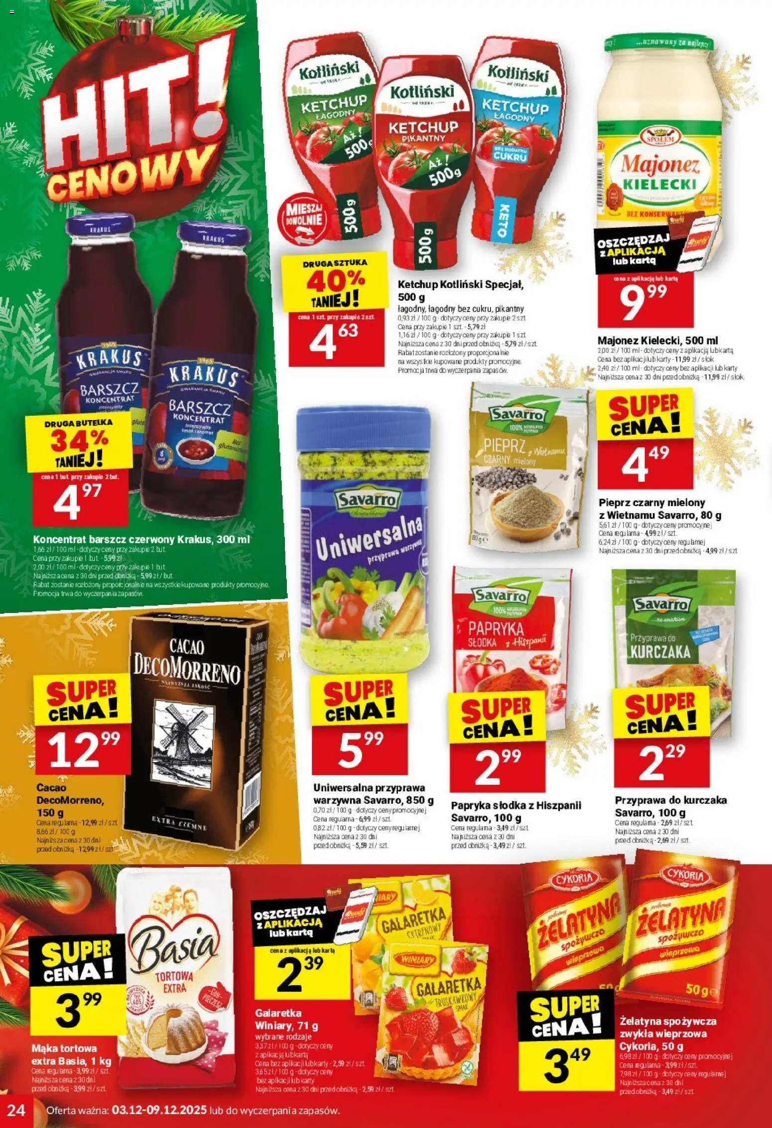 Twój Market Gazetka od 03.12.2025 | Strona: 24 | Produkty: Galaretka, Żelatyna, Papryka, Pieprz