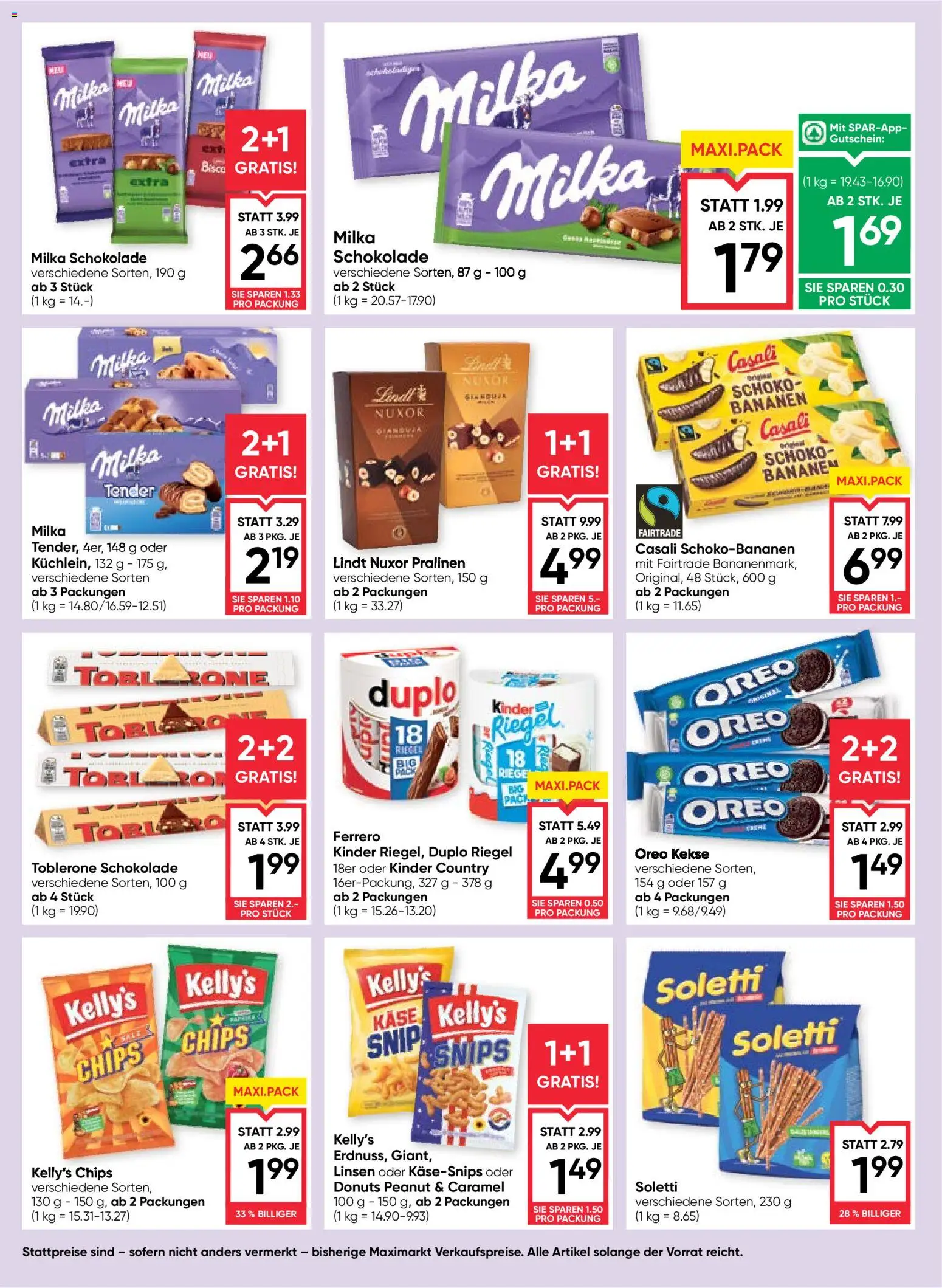 Maximarkt Flugblatt gültig ab 15.01.2026 | Seite: 12 | Produkte: Chips, Käse, Schokolade, Bananen