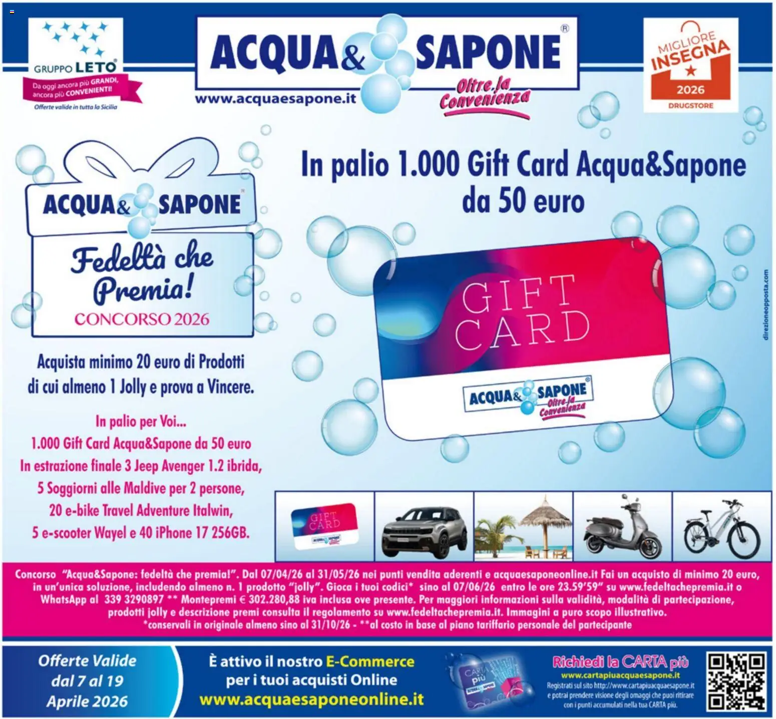 Volantino Acqua e Sapone del 07.04.2026 | Pagina: 1 | Prodotti: Sapone, Iphone
