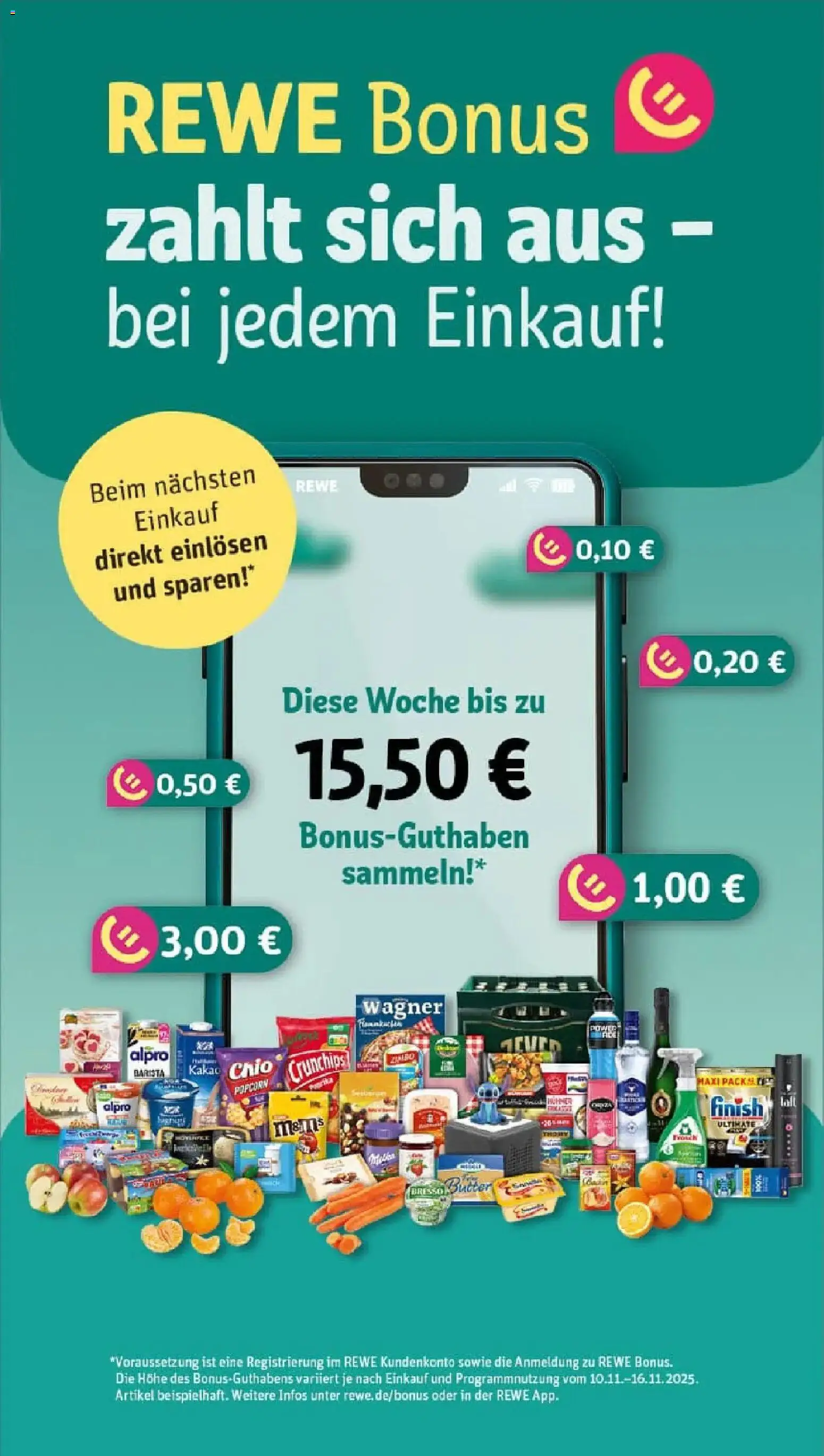 Rewe prospekt Bad Sooden-Allendorf	 – gültig ab 17.11.2025 | Seite: 3 | Produkte: Butter, Finish, Alpro, Pizza