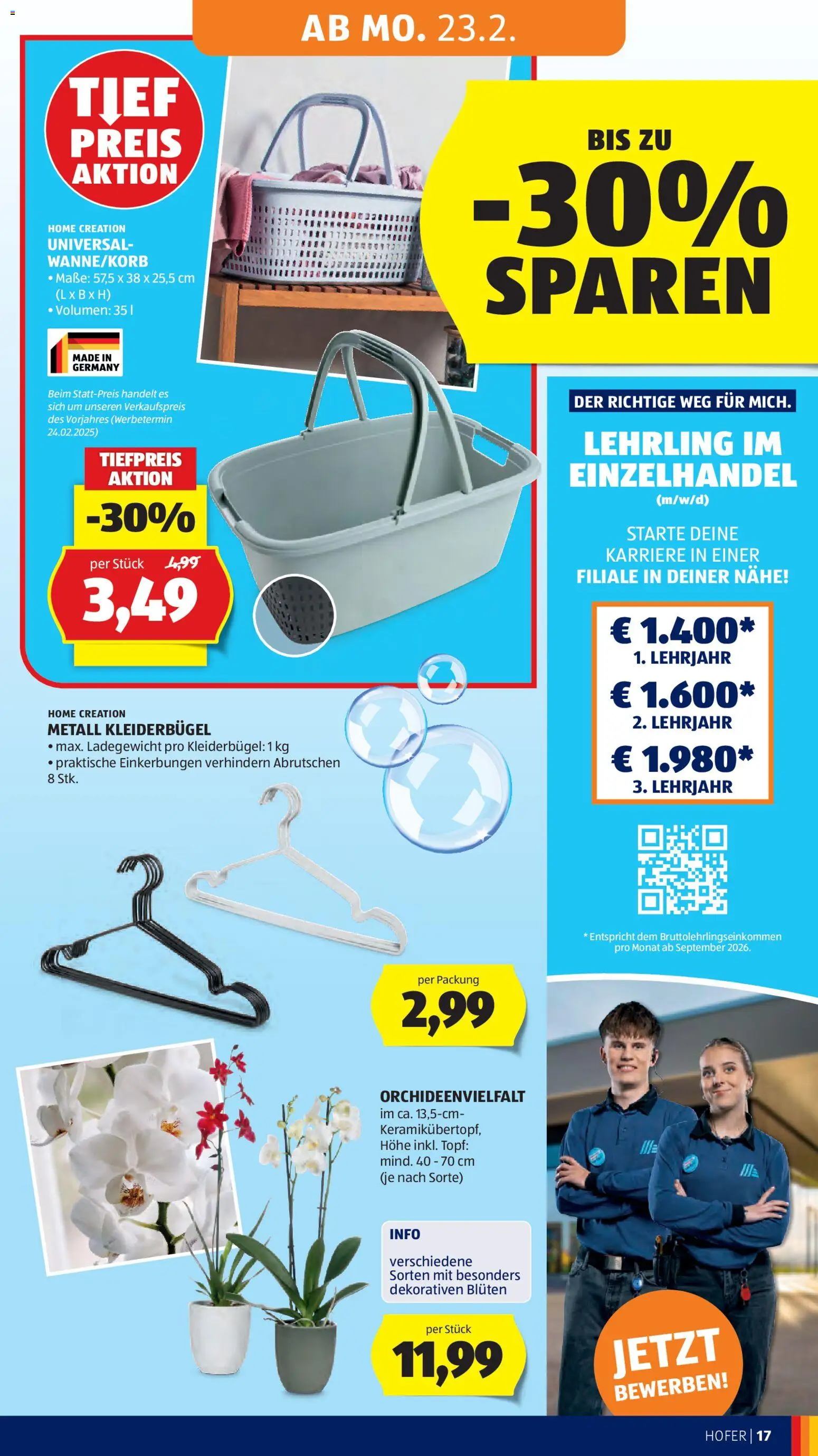 Hofer Flugblatt gültig ab 20.02.2026 | Seite: 21 | Produkte: Kleiderbügel