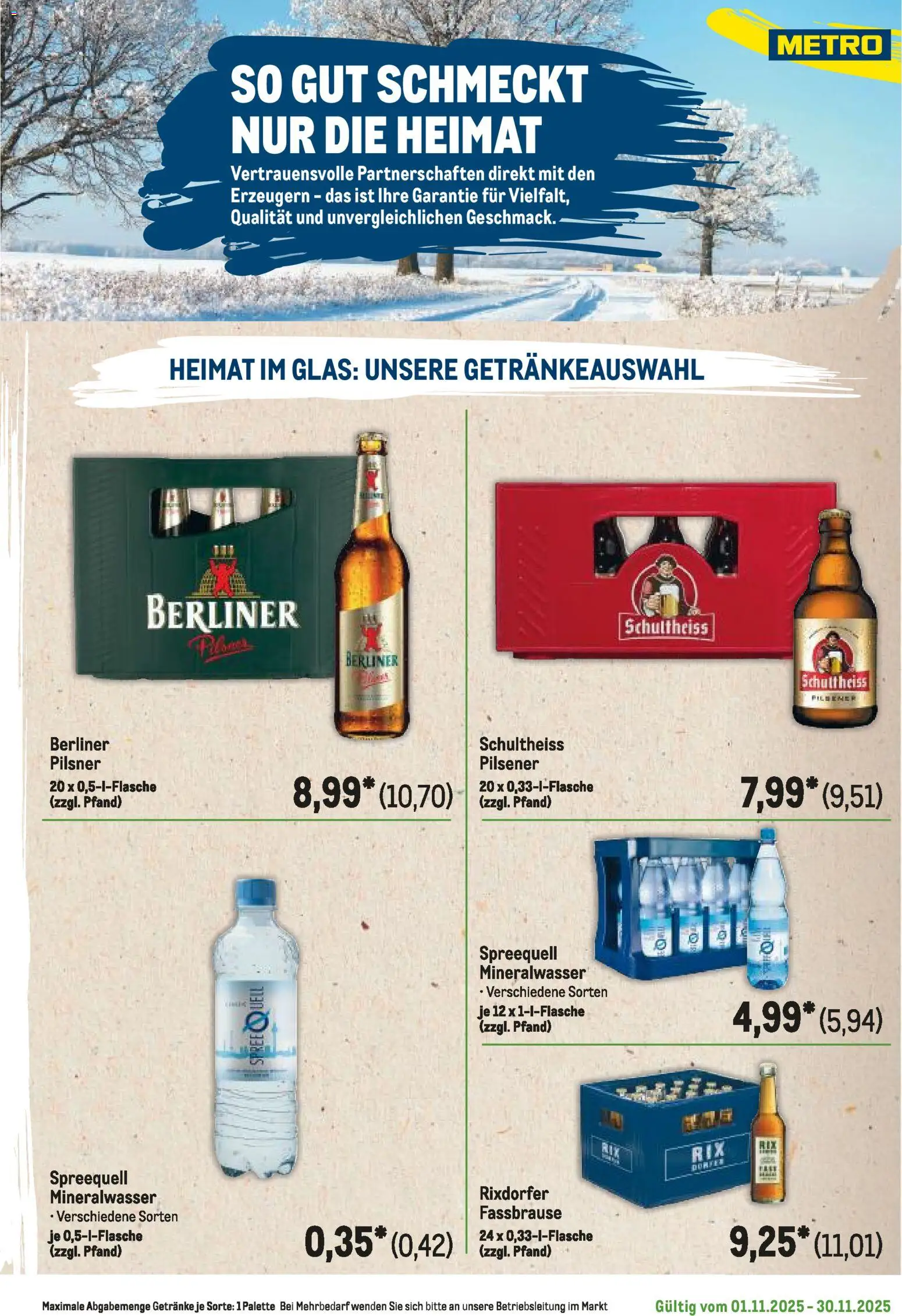 Metro Regionaler Flyer – gültig ab 01.11.2025 | Seite: 75 | Produkte: Berliner, Mineralwasser, Fassbrause
