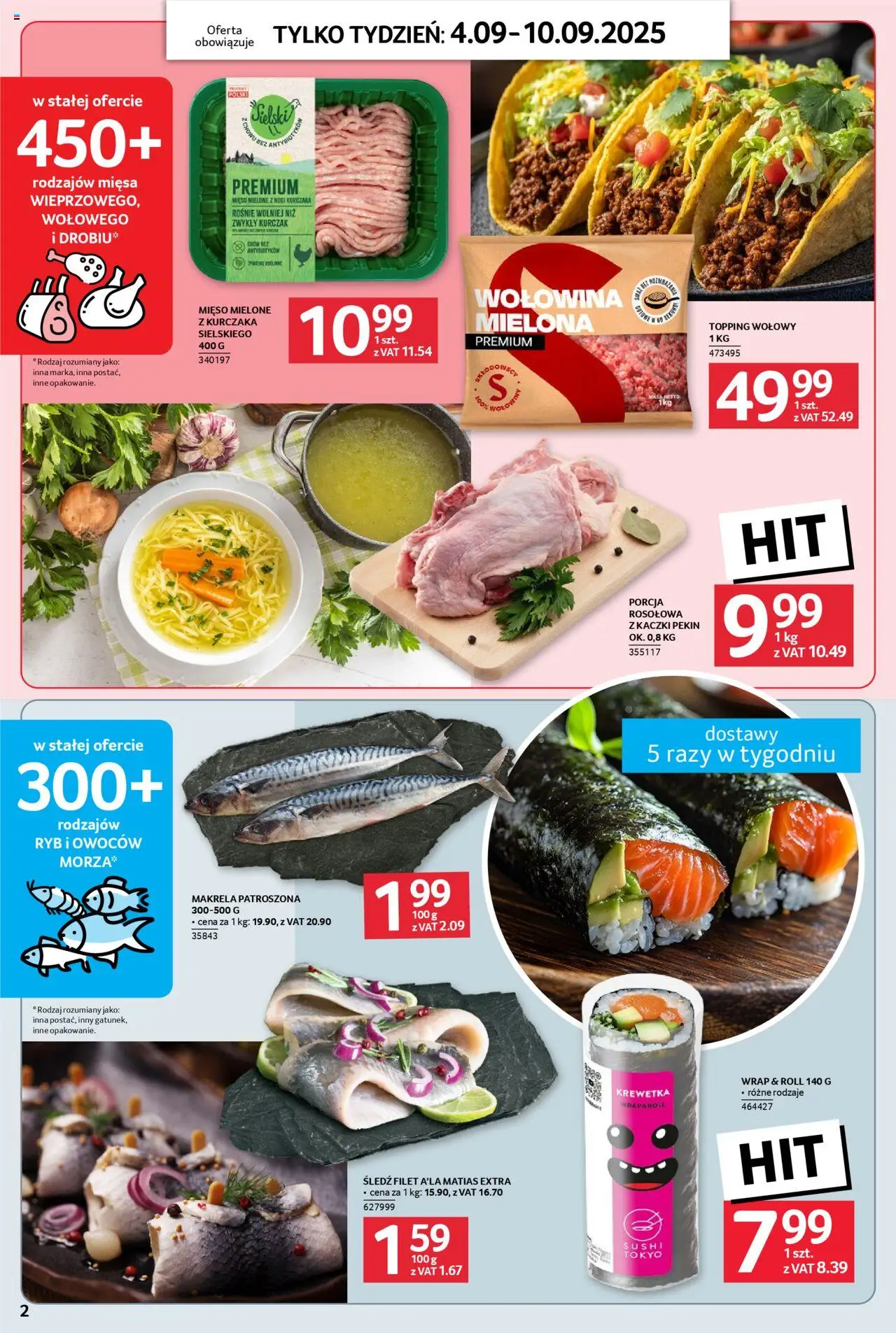 Selgros cash&carry Gazetka - Jeszcze więcej super promocji od 04.09.2025 | Strona: 2 | Produkty: Kurczak, Mięso mielone, Makrela, Wołowina
