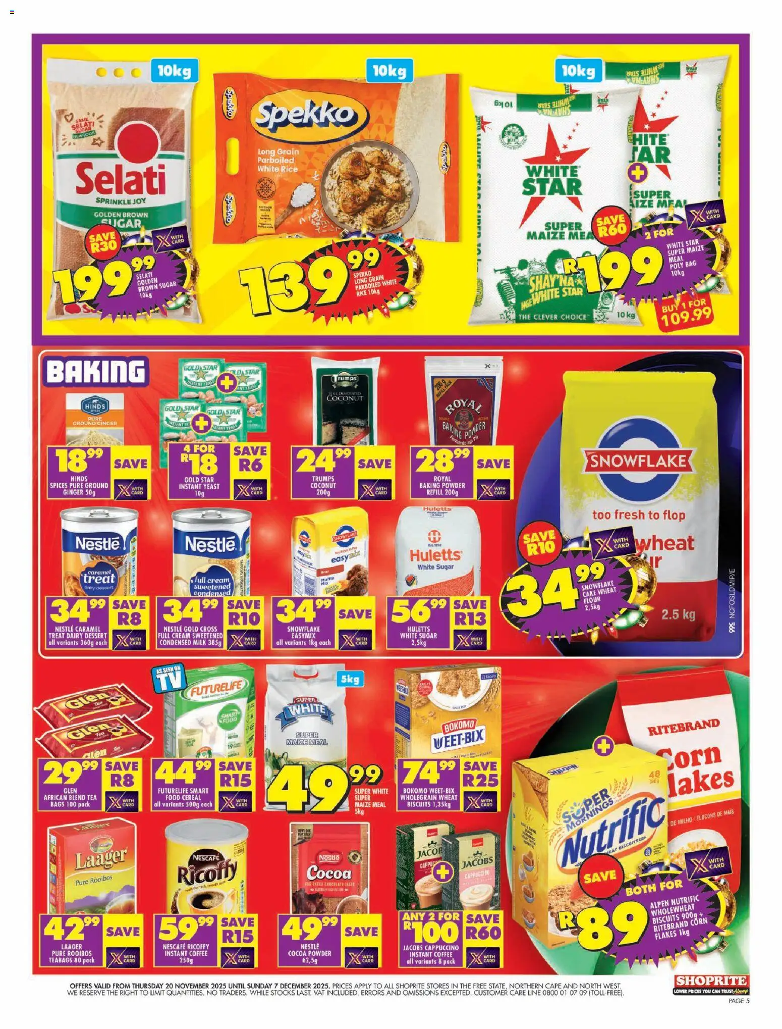 New Shoprite catalogue – valid from 20.11.2025 | Page: 5 | Products: Cake, Bag, Rice, Caramel