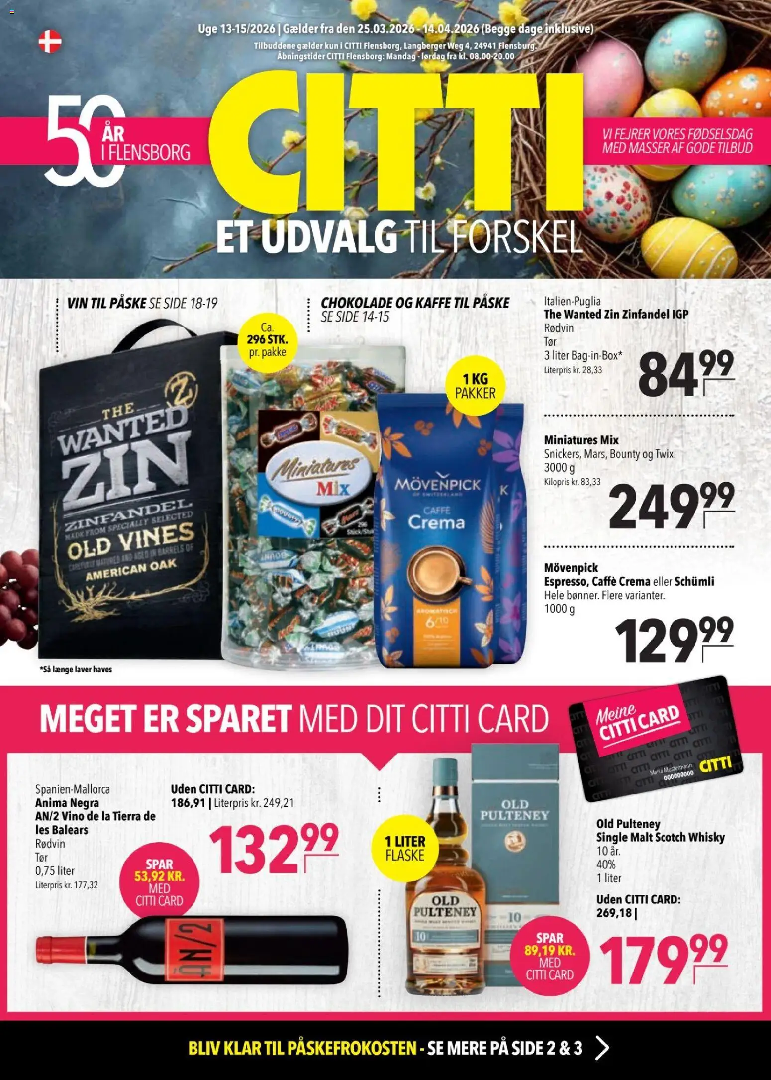 CITTI tilbudsavis – gyldig fra 25.03.2026 | Side: 1 | Produkter: Kaffe, Chokolade, Vin, Whisky