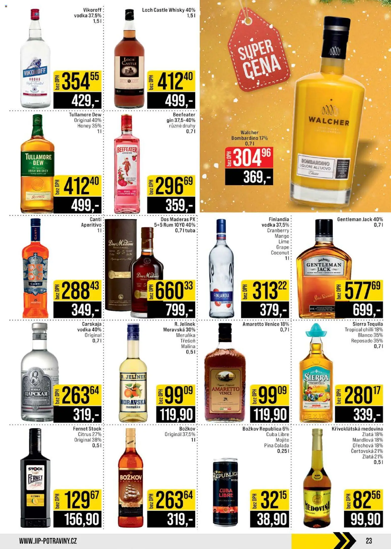 Jip leták - Cash & Carry od 17.12.2025 | Strana: 23 | Produkty: Whiskey, Vodka, Tequila, Tullamore Dew