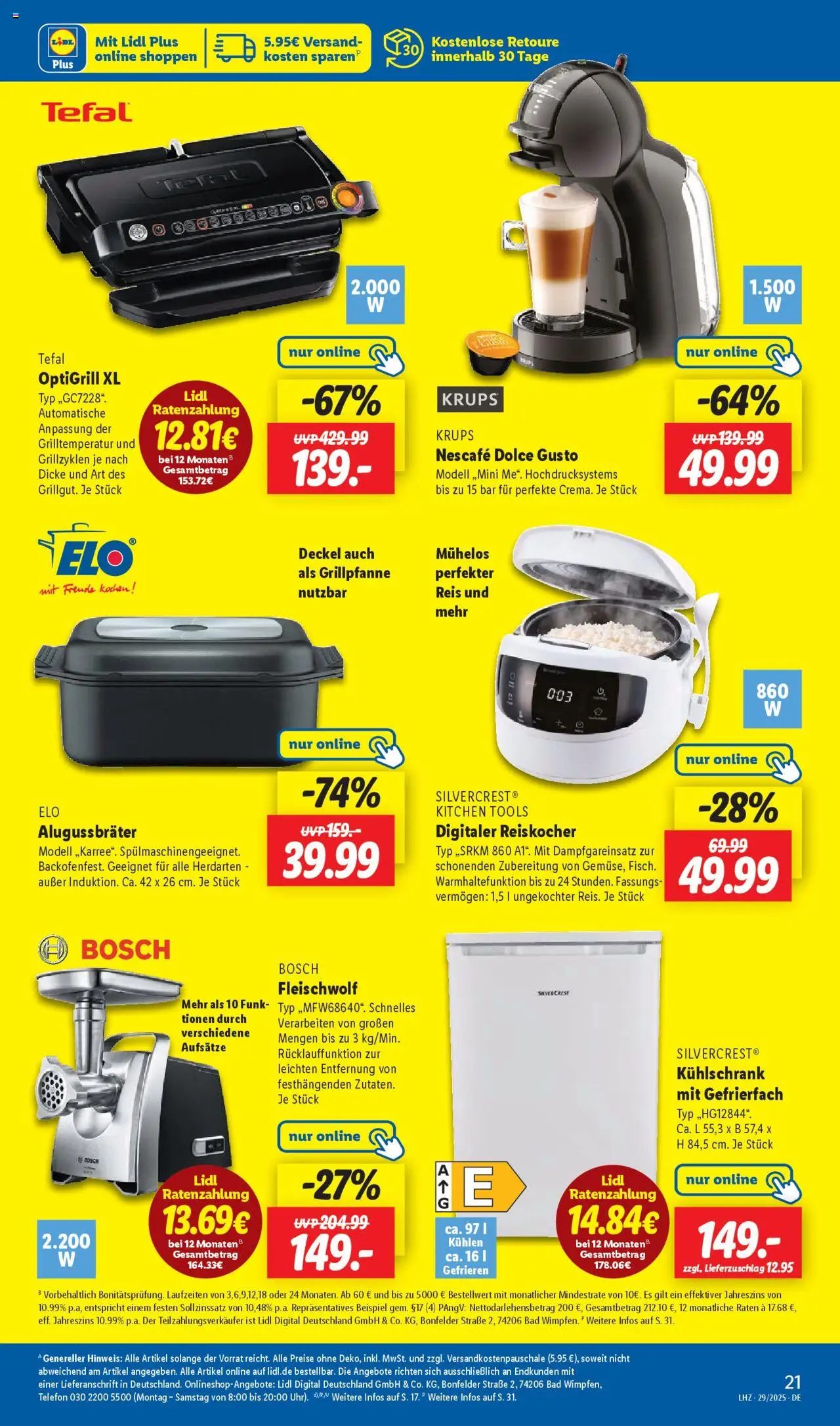 Lidl Prospekt Heppenheim - gültig ab dem 14.07.2025 | Seite: 29 | Produkte: Bosch, Bad, Reis, Telefon