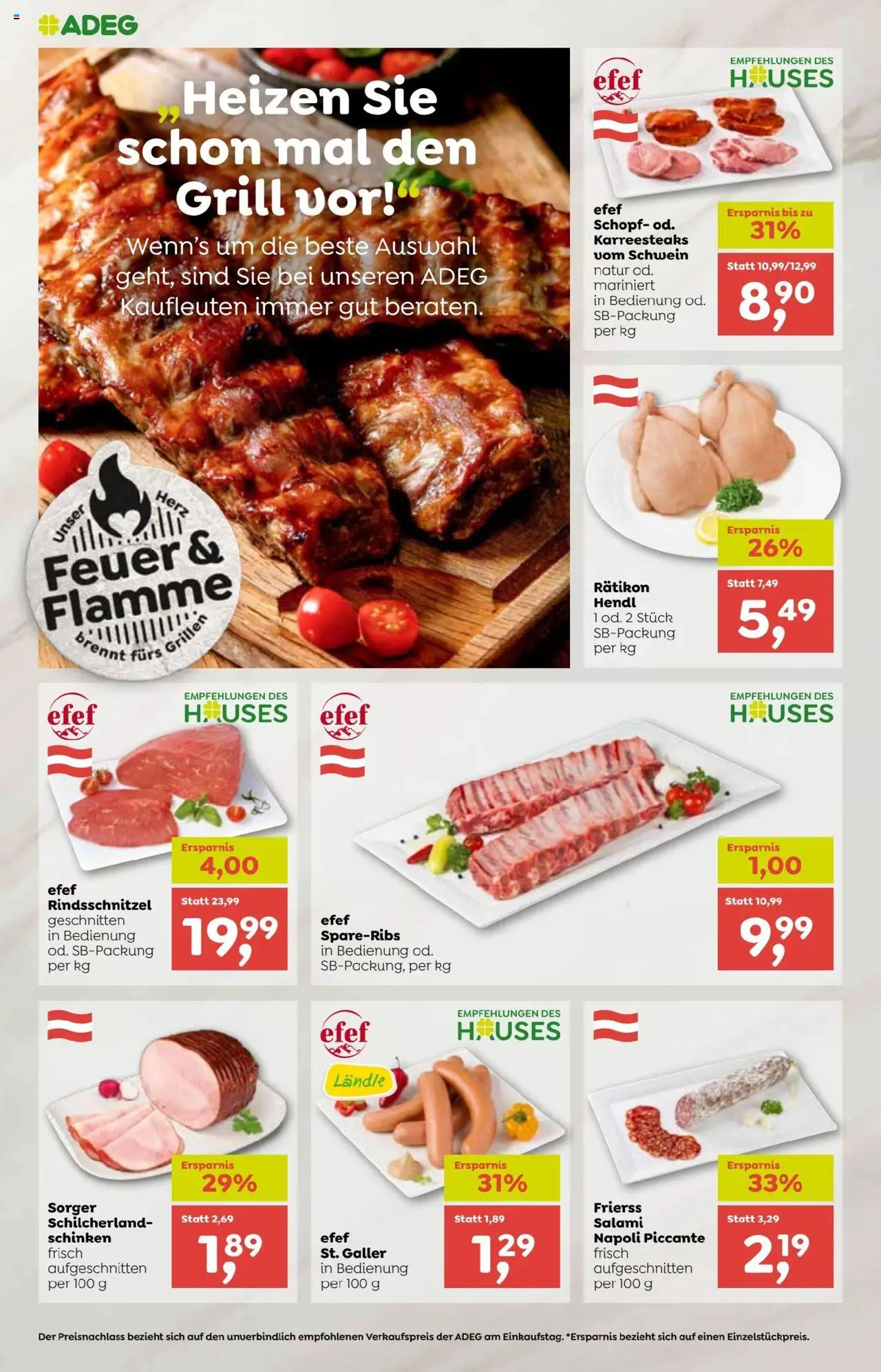 ADEG Vorarlberg gültig ab 31.07.2025 | Seite: 4 | Produkte: Grill, Salami, Schinken