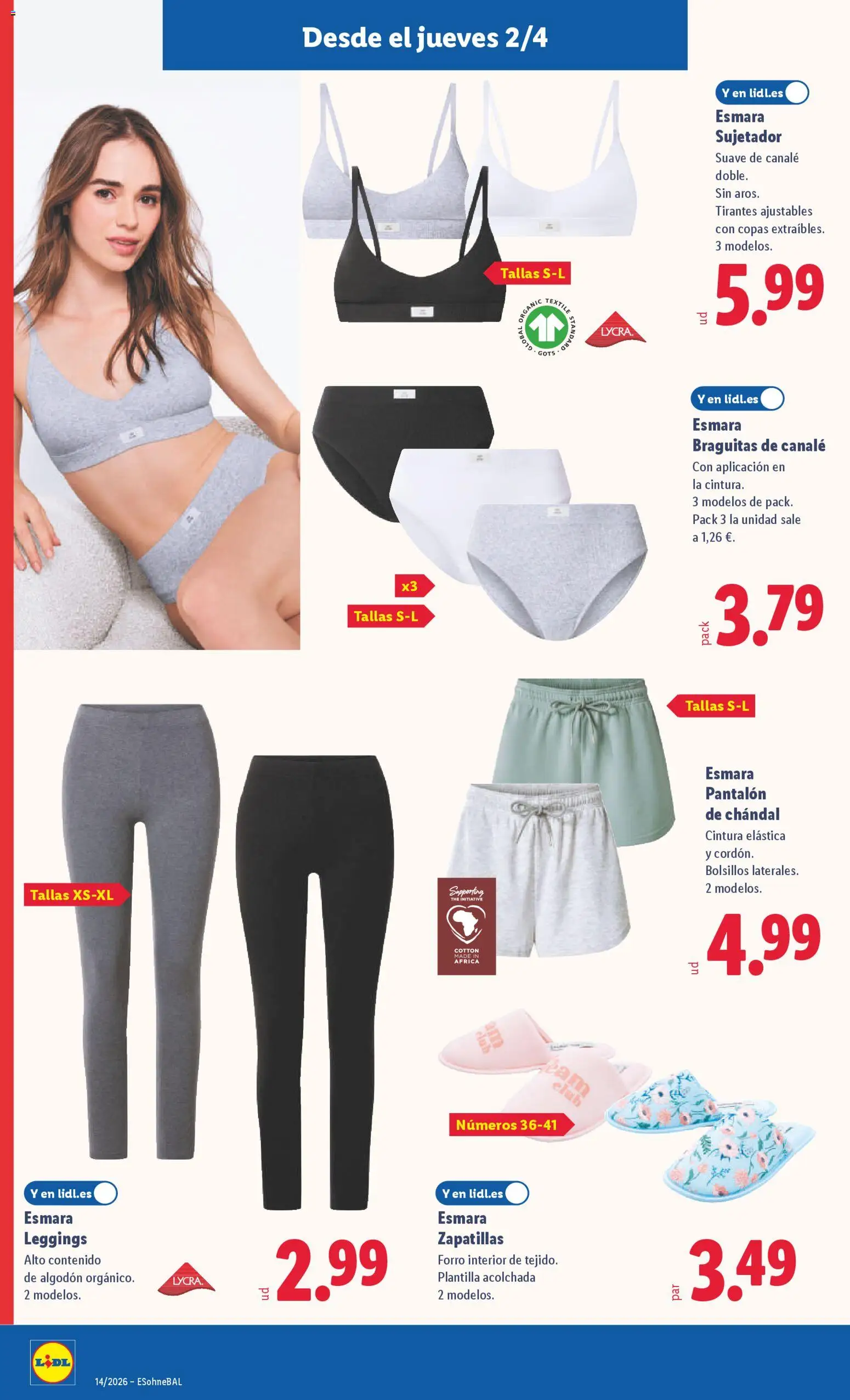 Lidl folleto de bazar │ válido desde el 30.03.2026 | Página: 22 | Productos: Zapatillas, Pantalón de chándal
