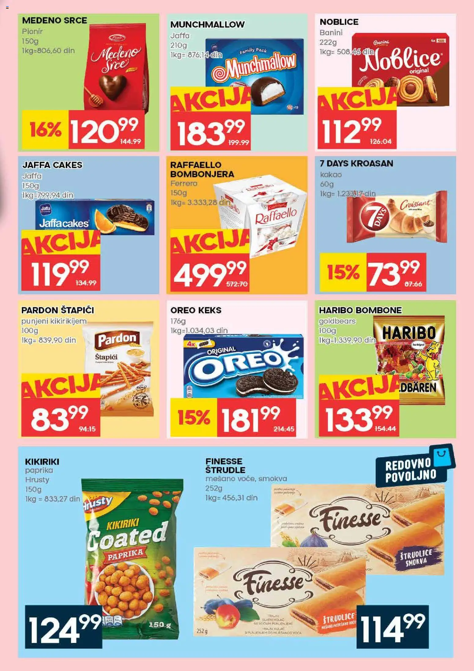 Roda katalog - važi od 26.02.2026 | Strana: 21 | Proizvode: Munchmallow, Haribo, Paprika, Kroasan