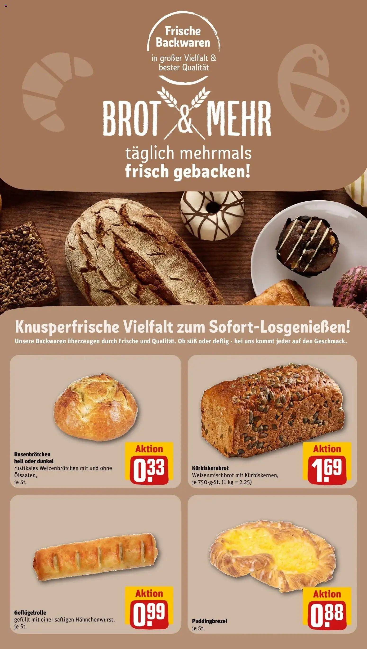 Rewe prospekt Duisburg / Bergheim	 – gültig ab 22.02.2026 | Seite: 27 | Produkte: Brot
