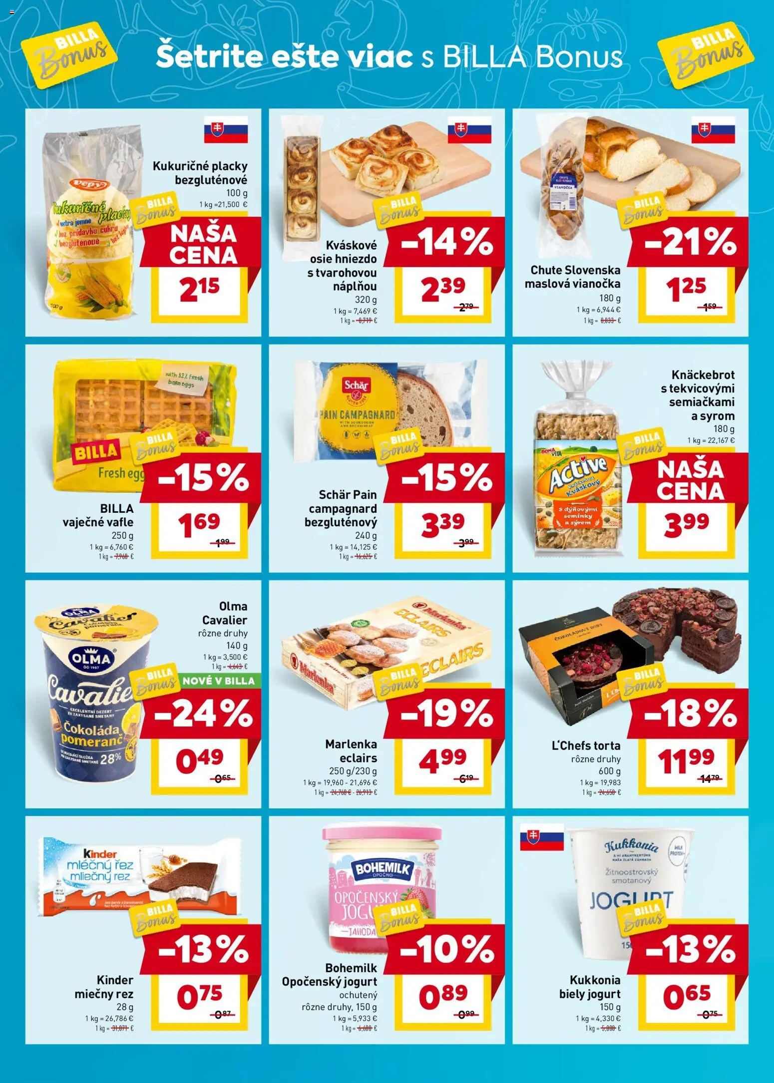 Nové Billa akcie – leták je platný od 29.10.2025 | Strana: 4 | Produkty: Jogurt, Vianočka, Torta, Čokoláda