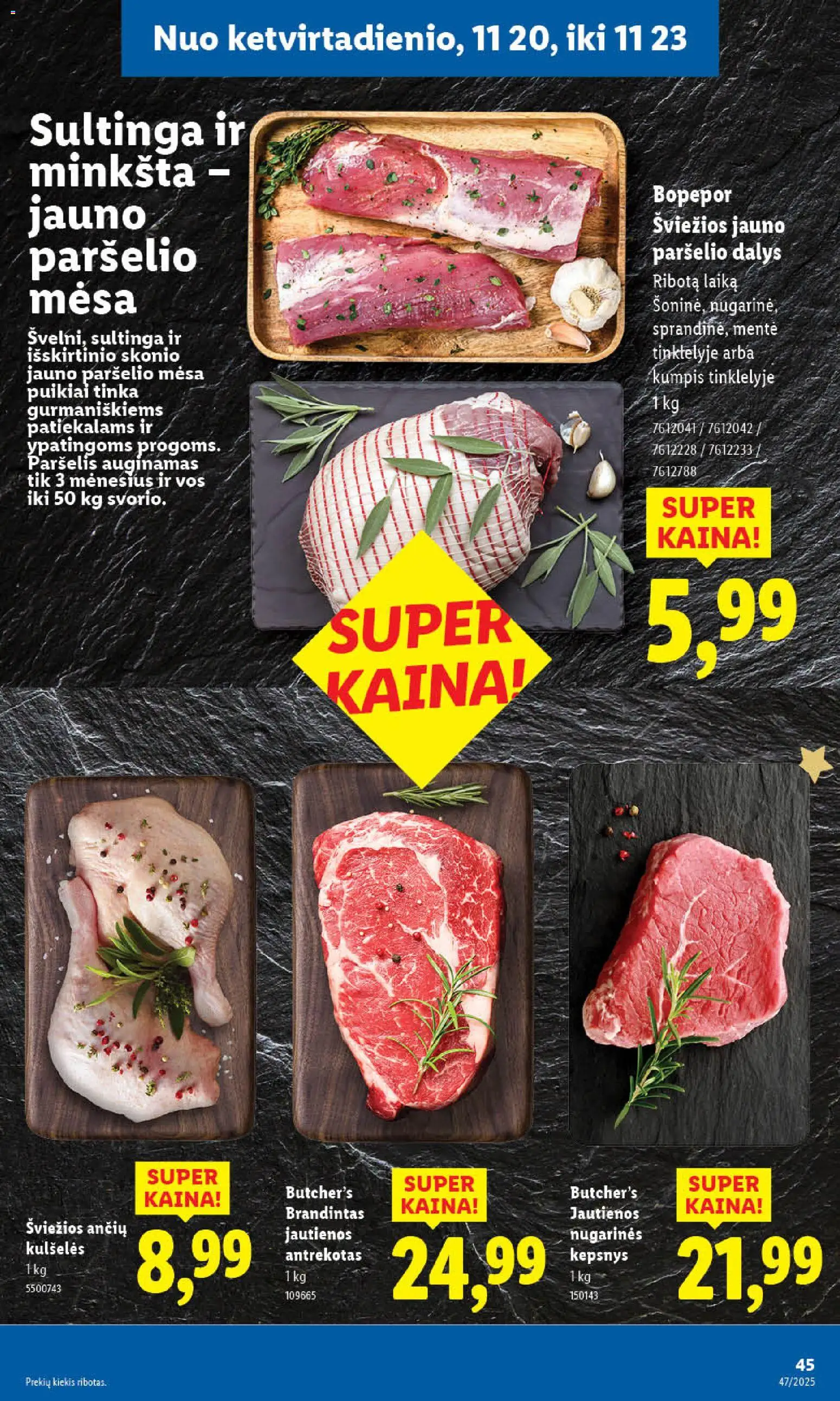 LIDL akcijos nuo 20.11.2025 | Puslapis: 13 | Prekių: Jautienos, Kumpis