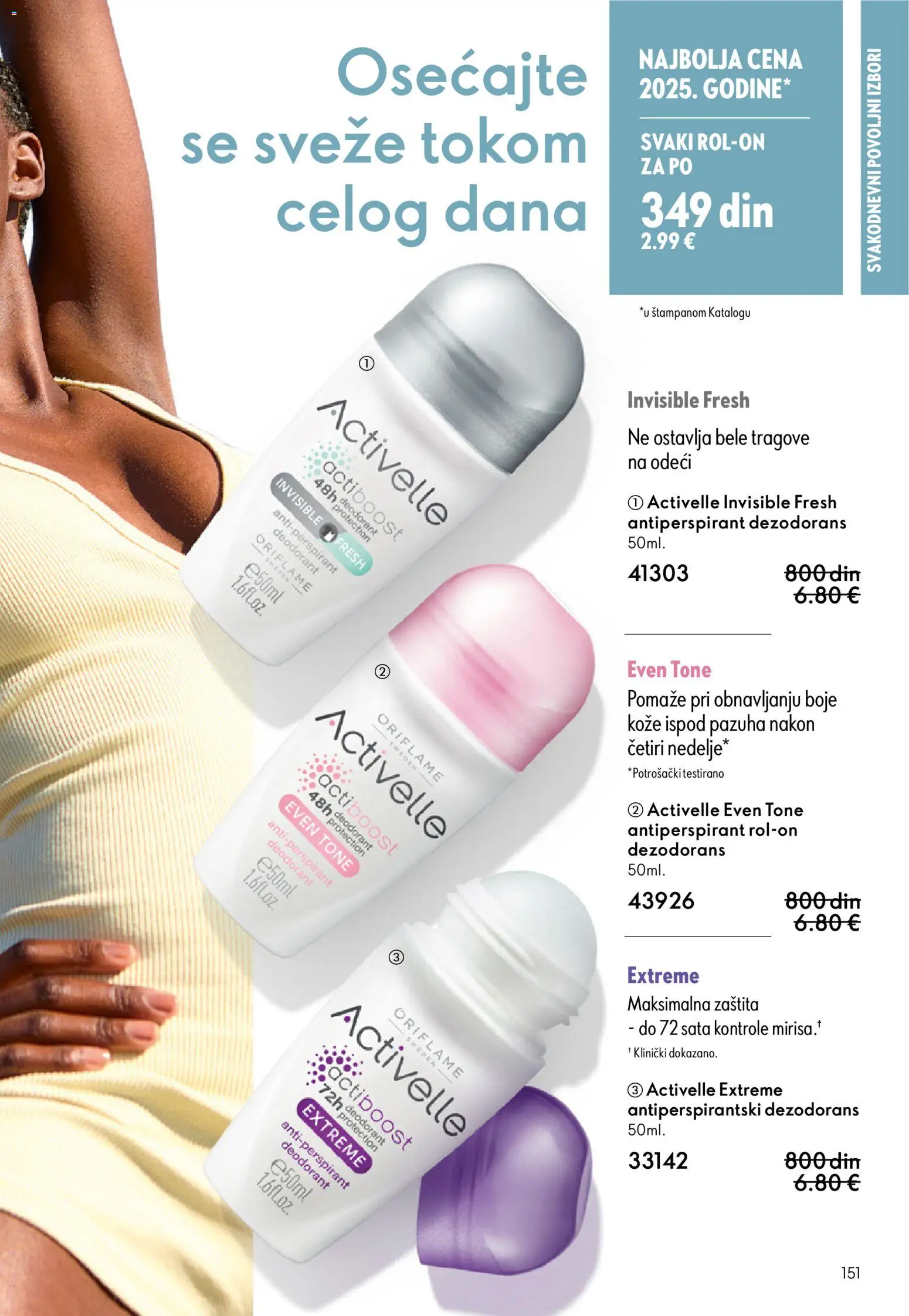 Oriflame katalog - važi od 31.12.2025 | Strana: 151 | Proizvode: Dezodorans, Antiperspirant