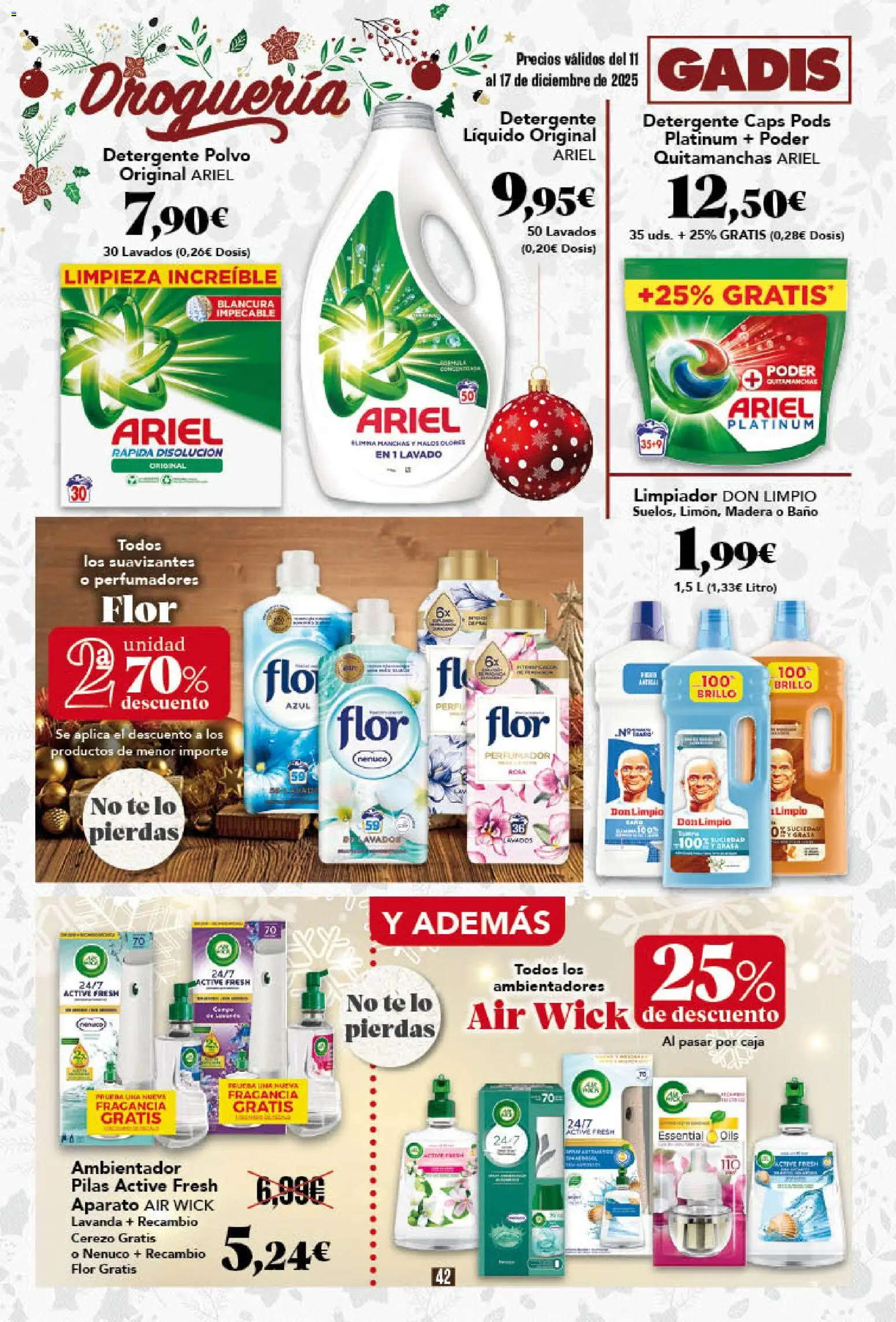 Gadis - folleto │ válido desde el 11.12.2025 | Página: 42 | Productos: Polvo, Té, Detergente líquido, Baño
