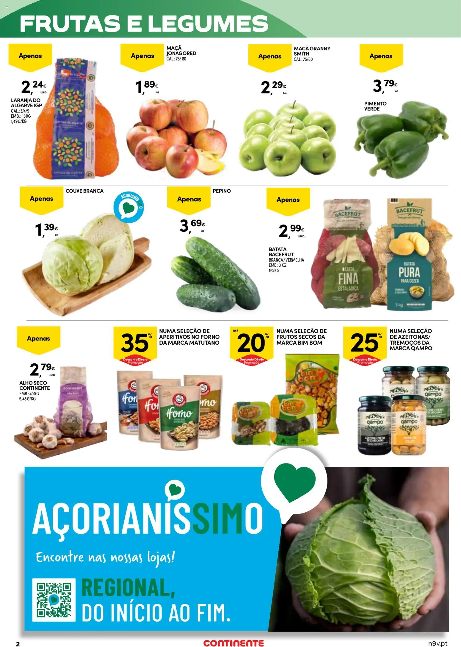 Continente Açores  │ válido de 16.04.2026 | Página: 2 | Produtos: Batata, Maça, Tremoços, Couve
