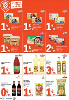 E.Leclerc folheto │ válido de 11.09.2025 | Página: 32 | Produtos: Atum, Carne, Tomate, Mexilhões