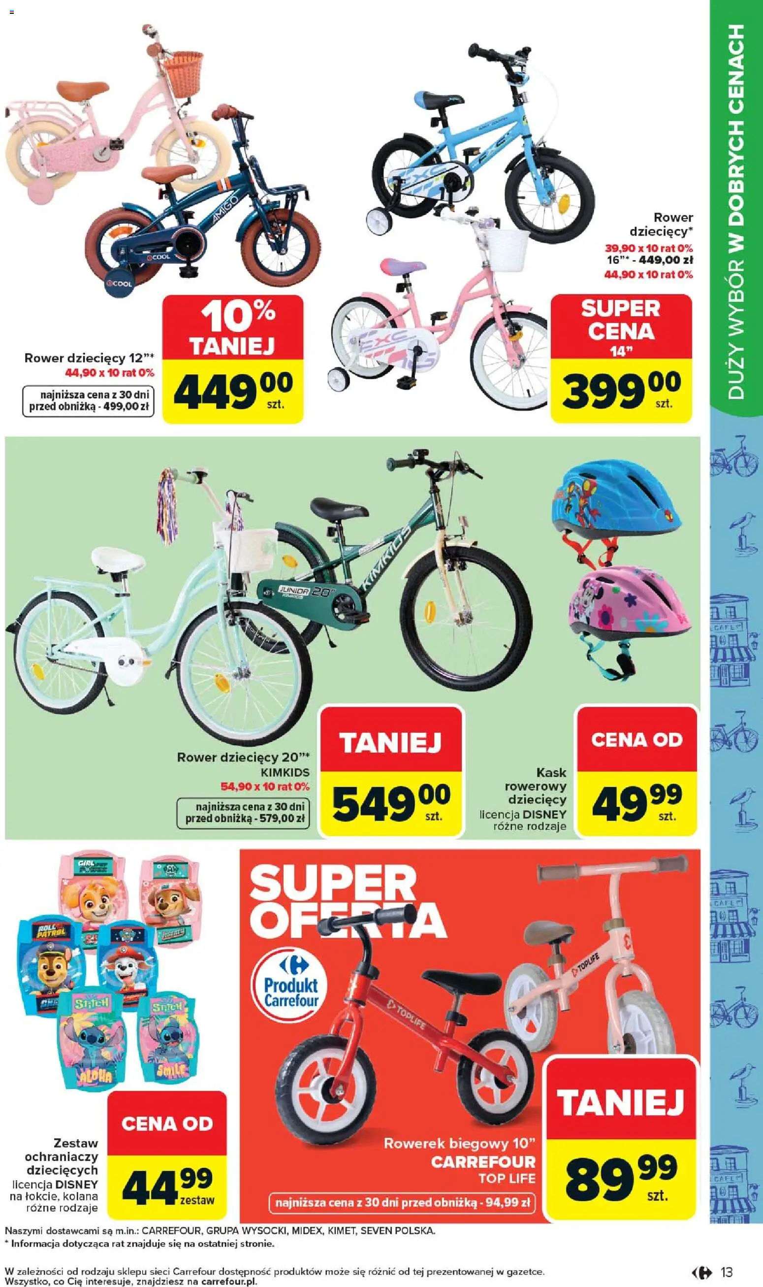 Carrefour gazetka - Łap super okazje od 27.04.2026 | Strona: 13 | Produkty: Top, Rowerek biegowy, Rower