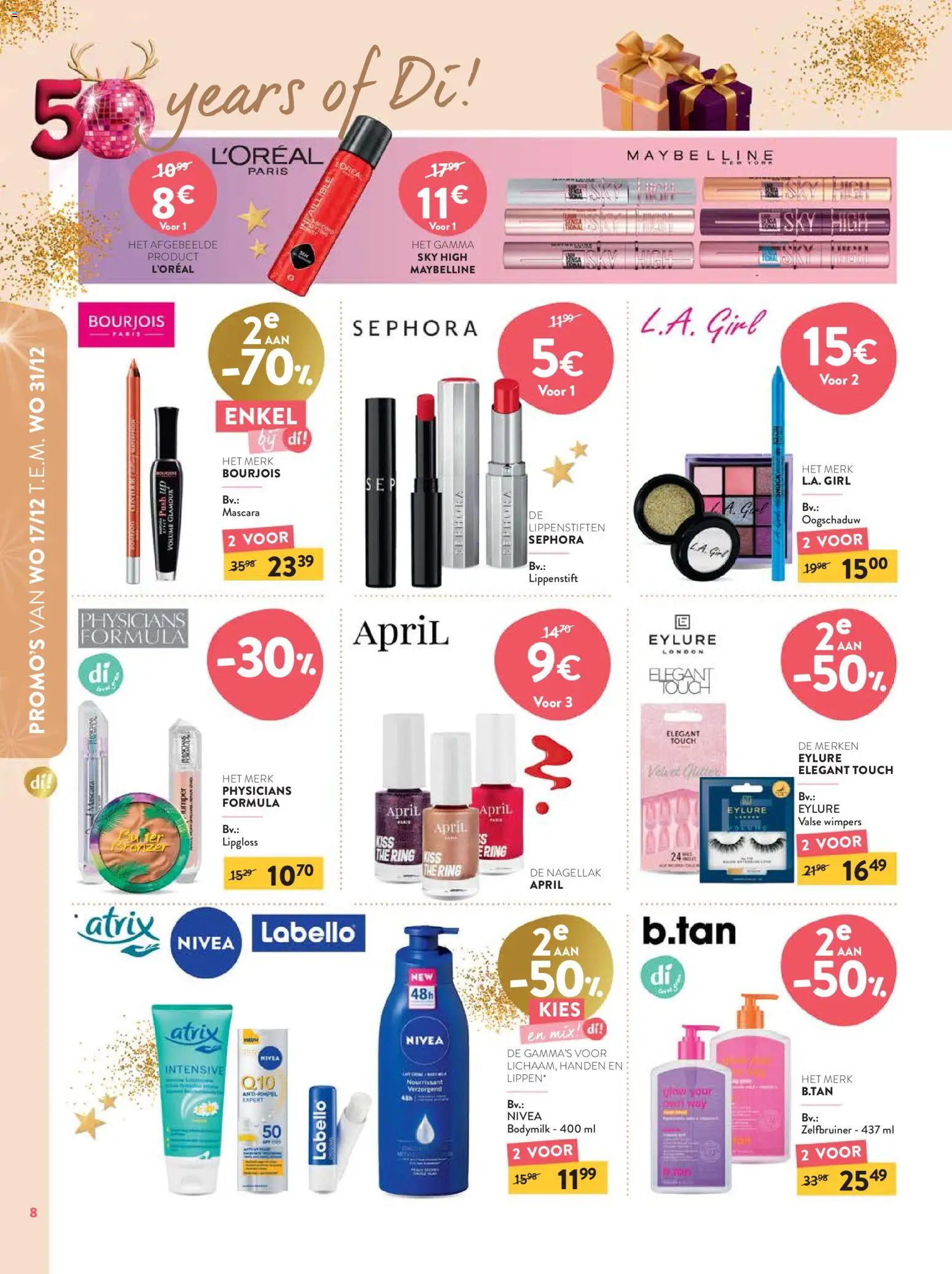 {H1} | Pagina: 8 | Producten: Mascara, Oogschaduw, Lipgloss, Nagellak