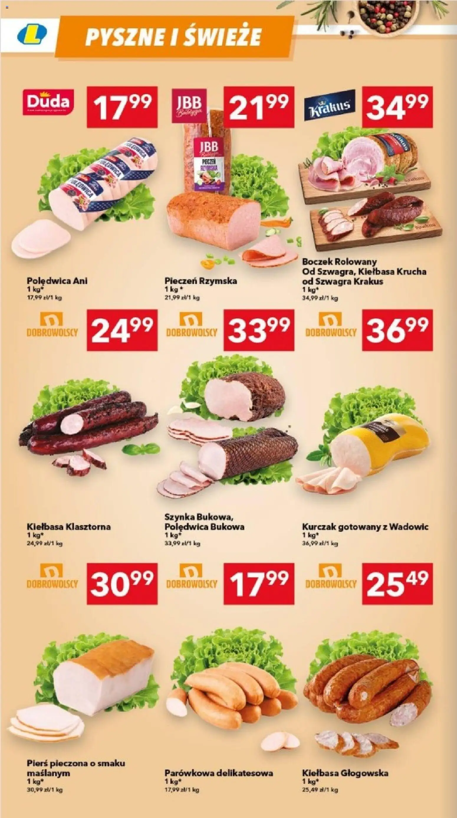 Lewiatan gazetka - Legnica od 20.11.2025 | Strona: 2 | Produkty: Kiełbasa, Kurczak, Szynka, Boczek